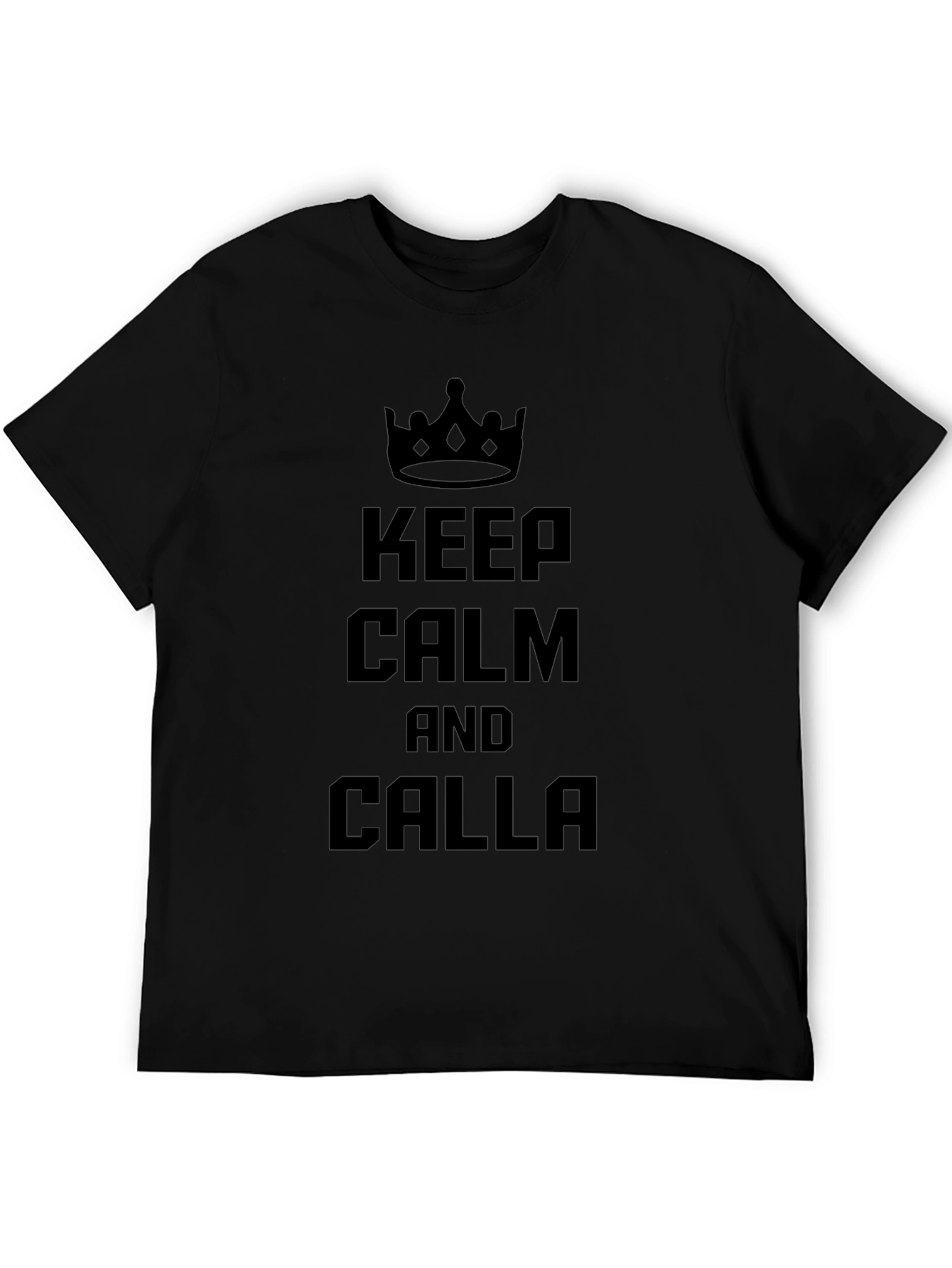 Keep Calm and Calla Mens Black T-Shirt