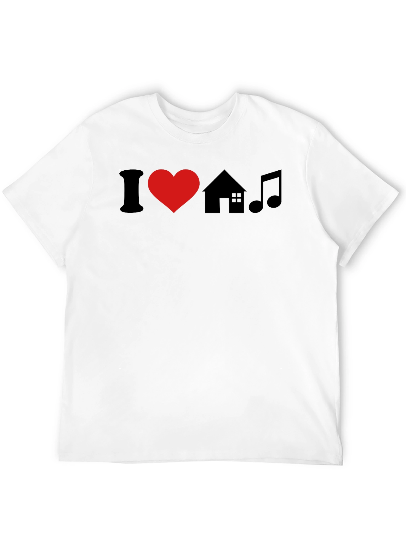 I Love House Music Black T-Shirt