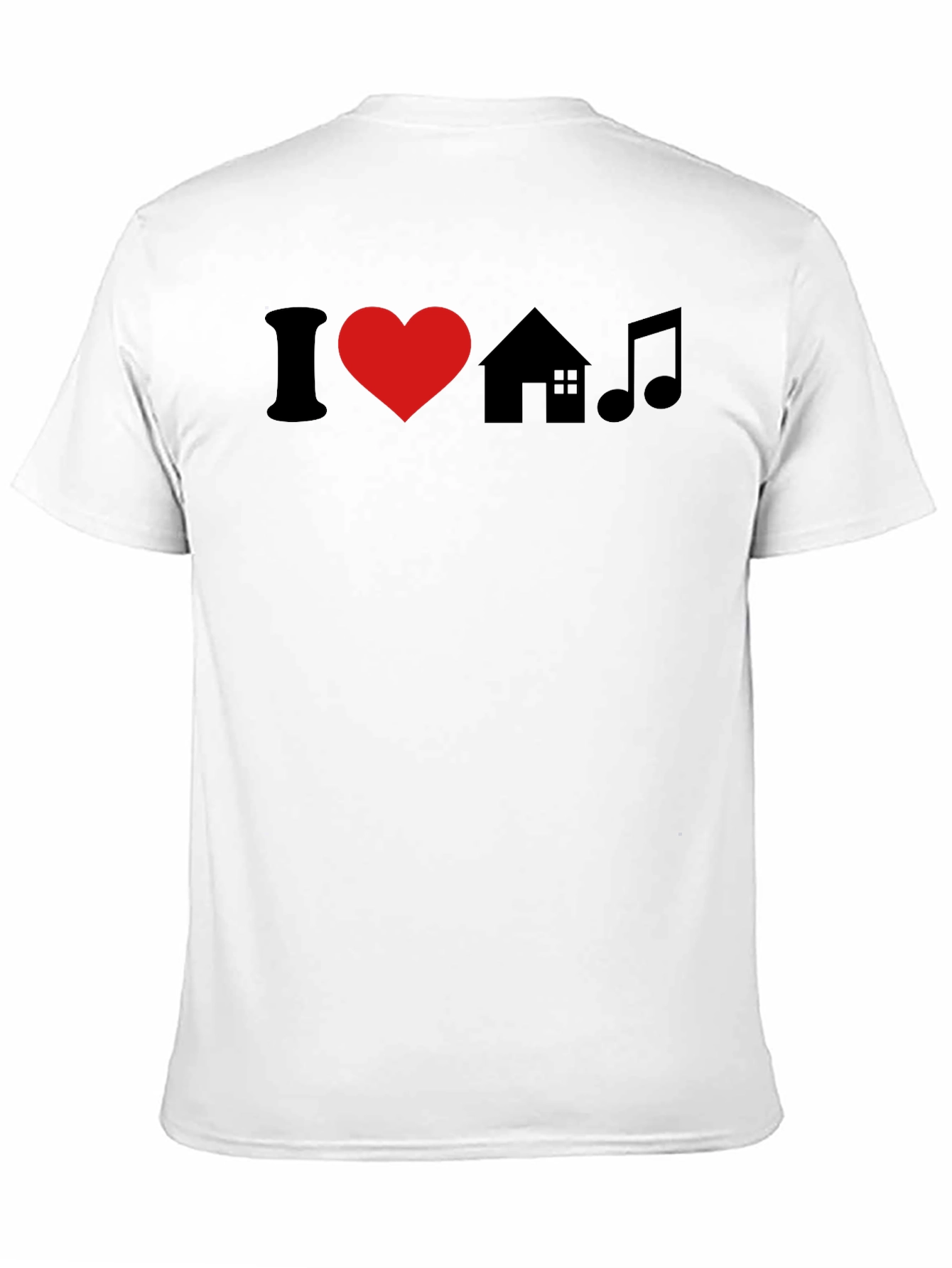I Love House Music Black T-Shirt