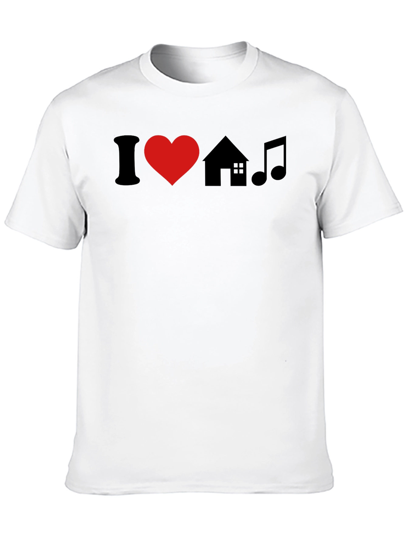 I Love House Music Black T-Shirt