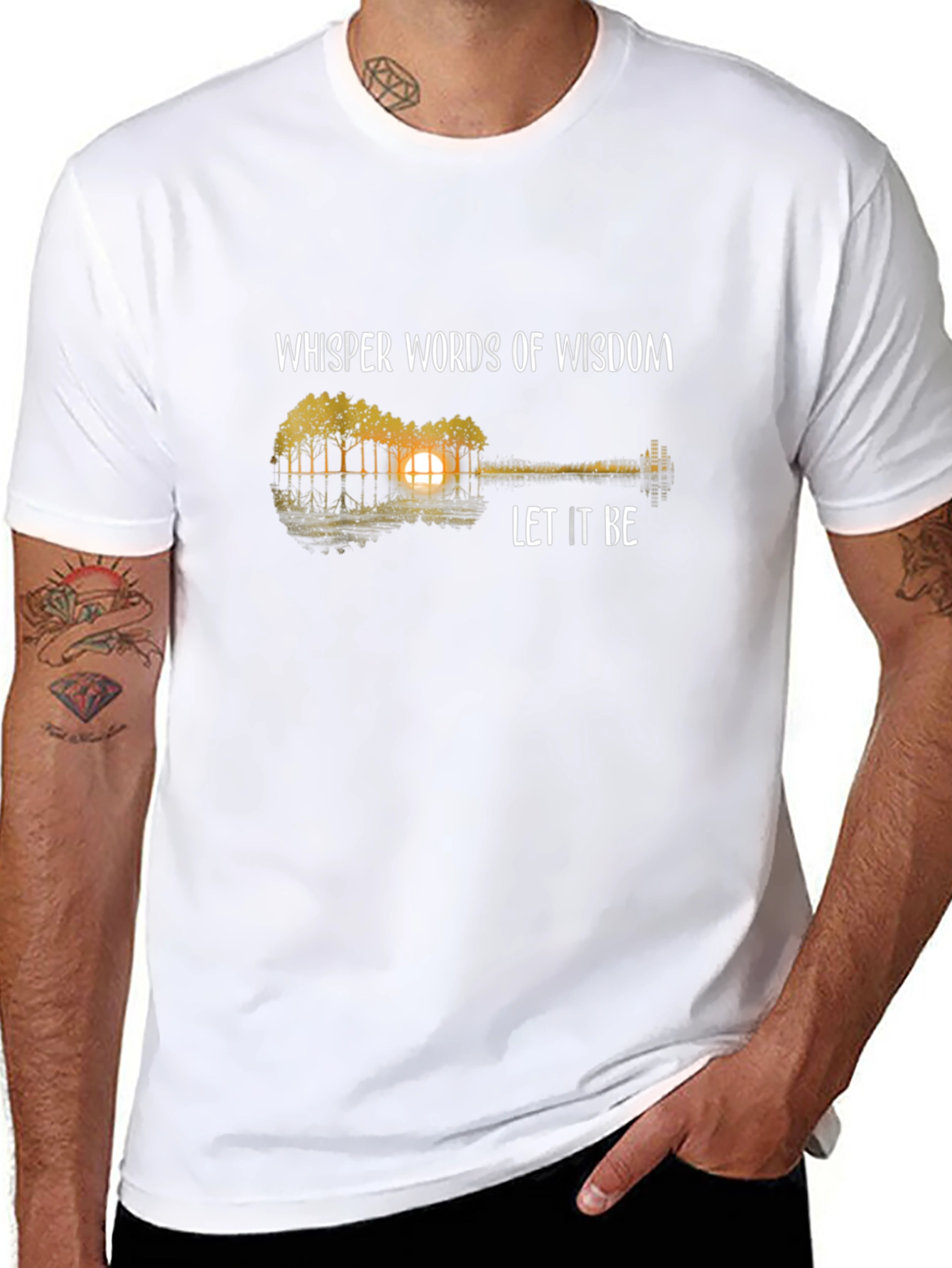 Whisper Words T-Shirt - Guitar Design