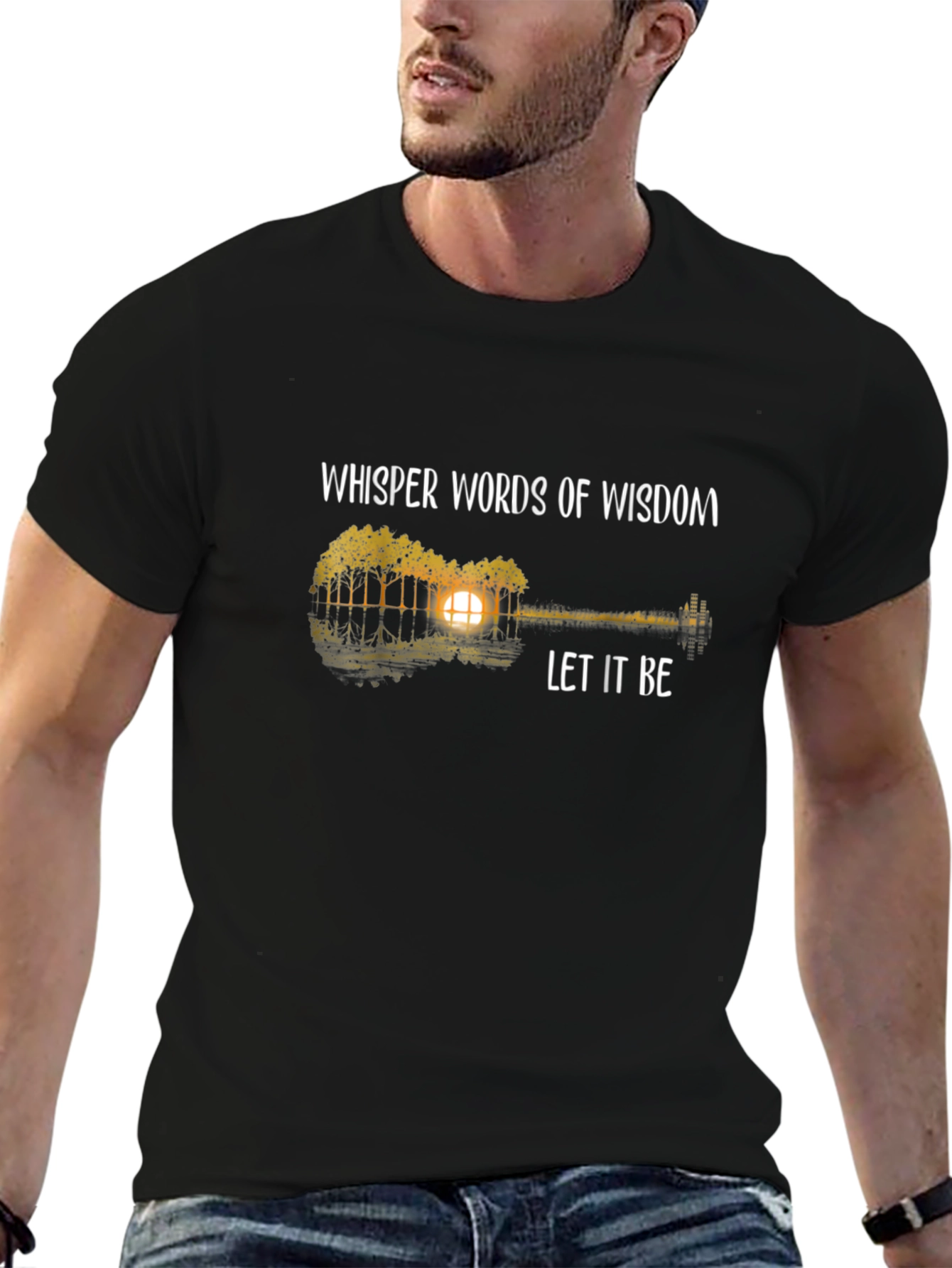 Whisper Words T-Shirt - Guitar Design