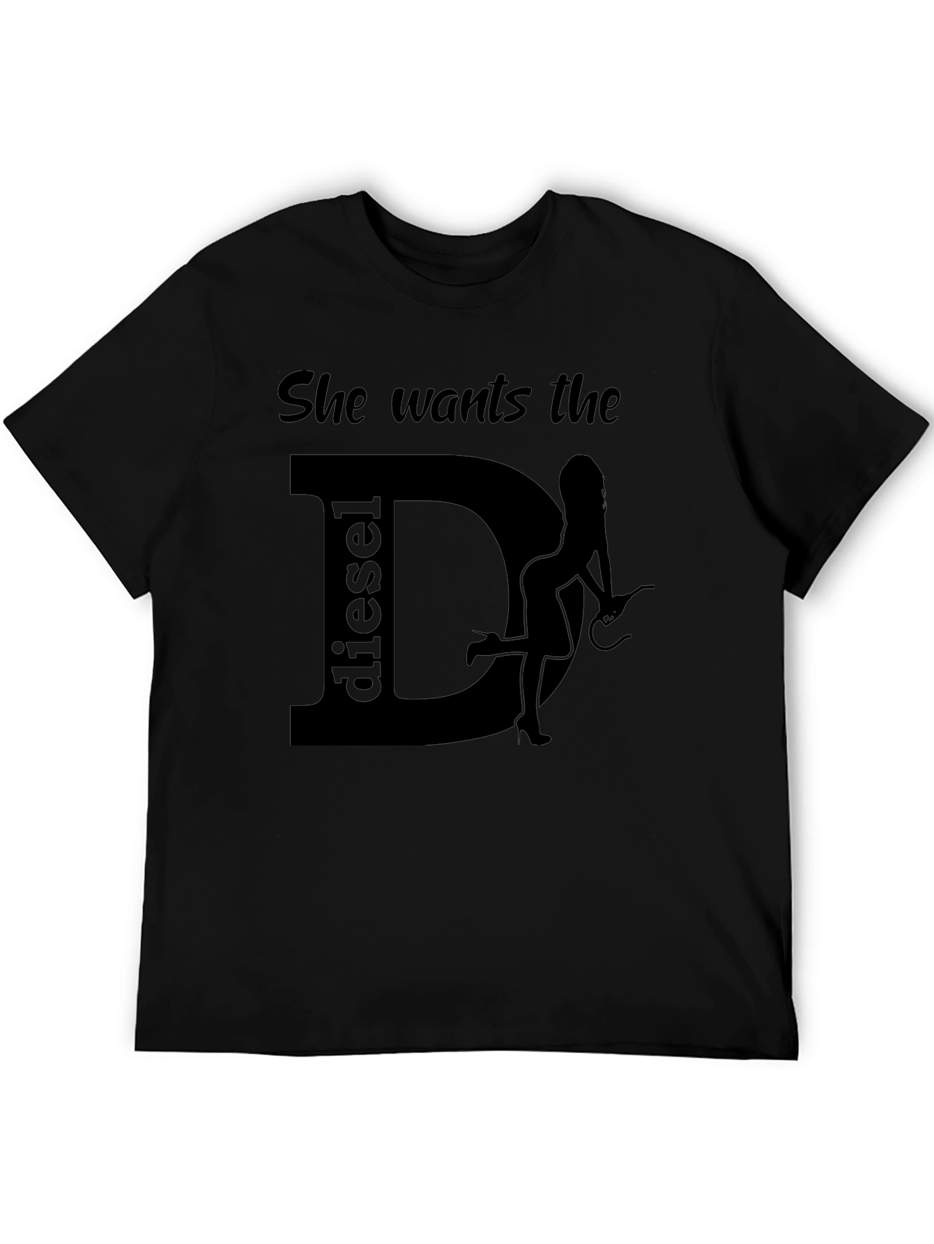 She Wants the Diesel Black Graphic T-Shirt