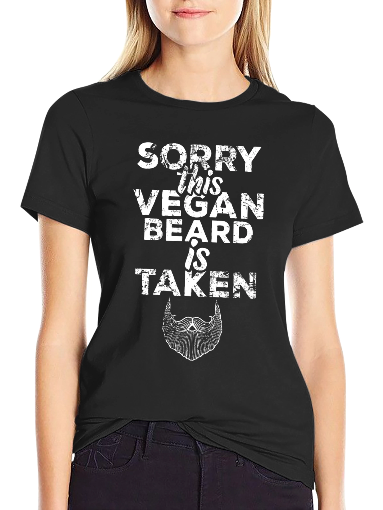 Vegan Beard Taken T-Shirt - Funny Vegetarian Gift