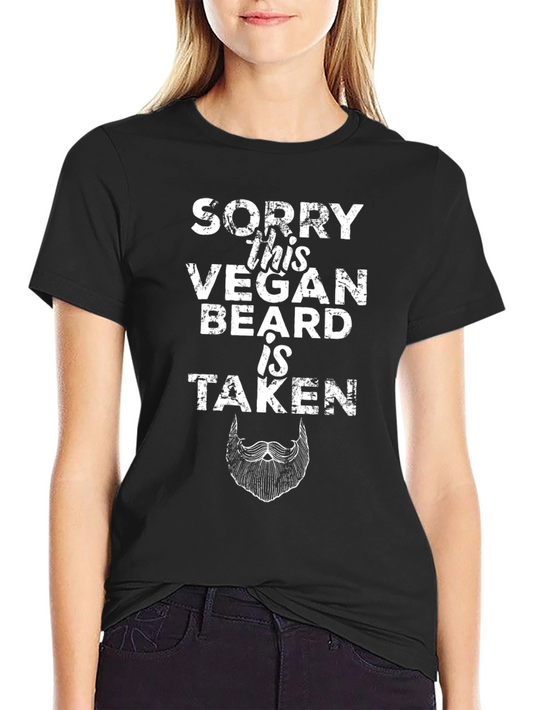 Vegan Beard Taken T-Shirt - Funny Vegetarian Gift