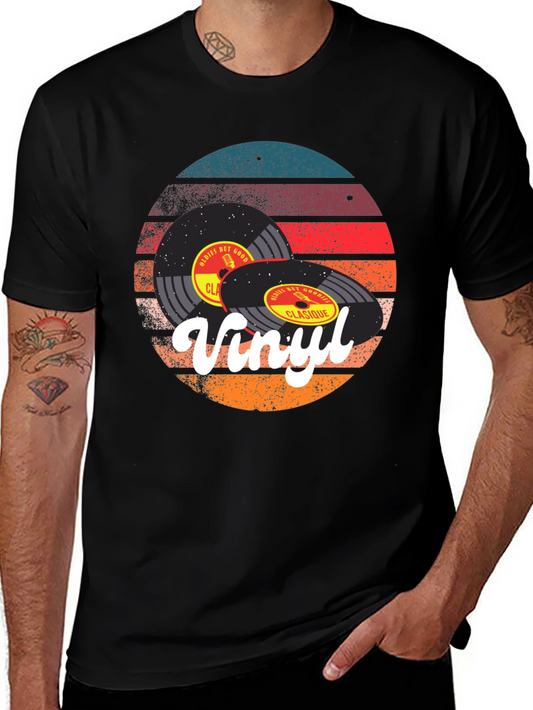 Vintage Vinyl Record T-Shirt - Retro Music Lover Tee