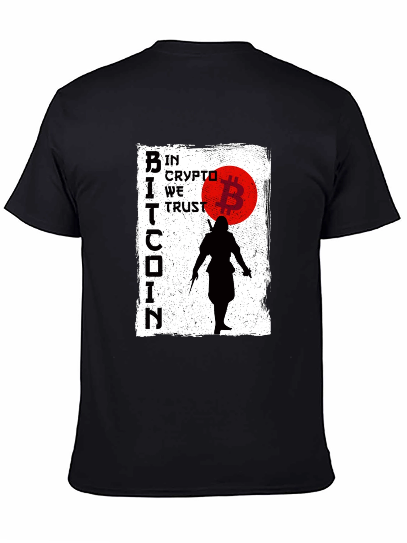 Bitcoin Crypto Samurai T-Shirt - In Crypto We Trust