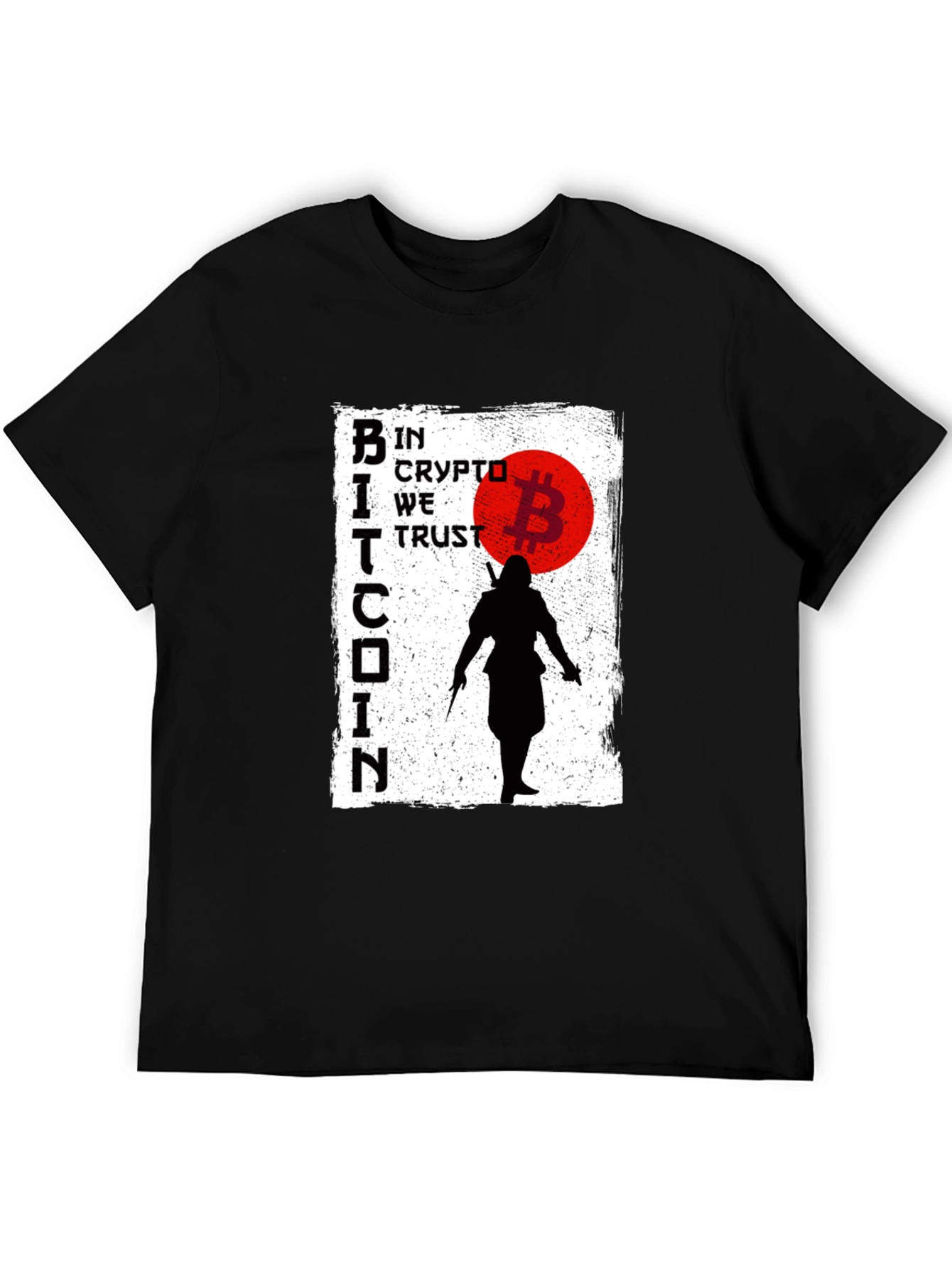 Bitcoin Crypto Samurai T-Shirt - In Crypto We Trust