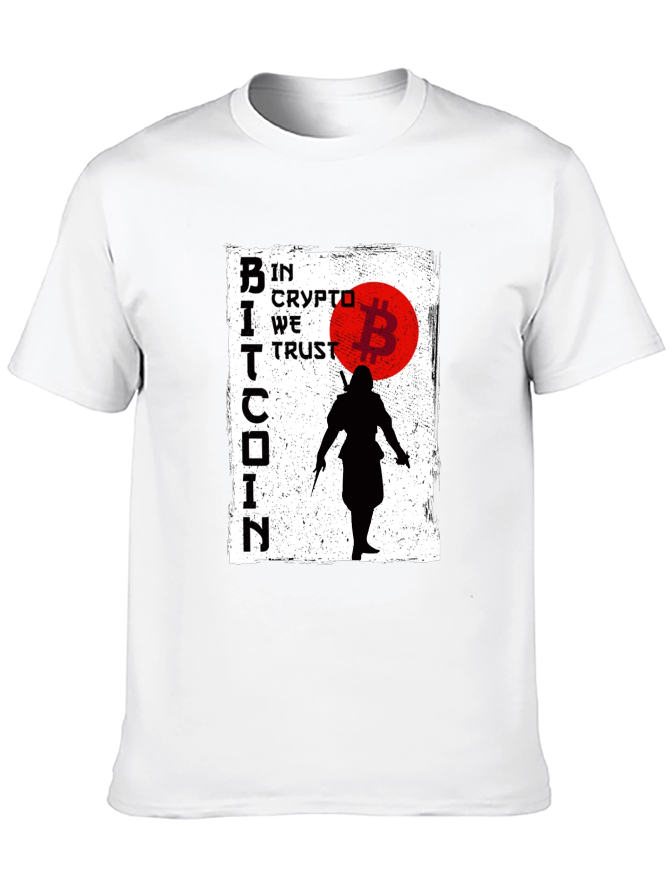 Bitcoin Crypto Samurai T-Shirt - In Crypto We Trust