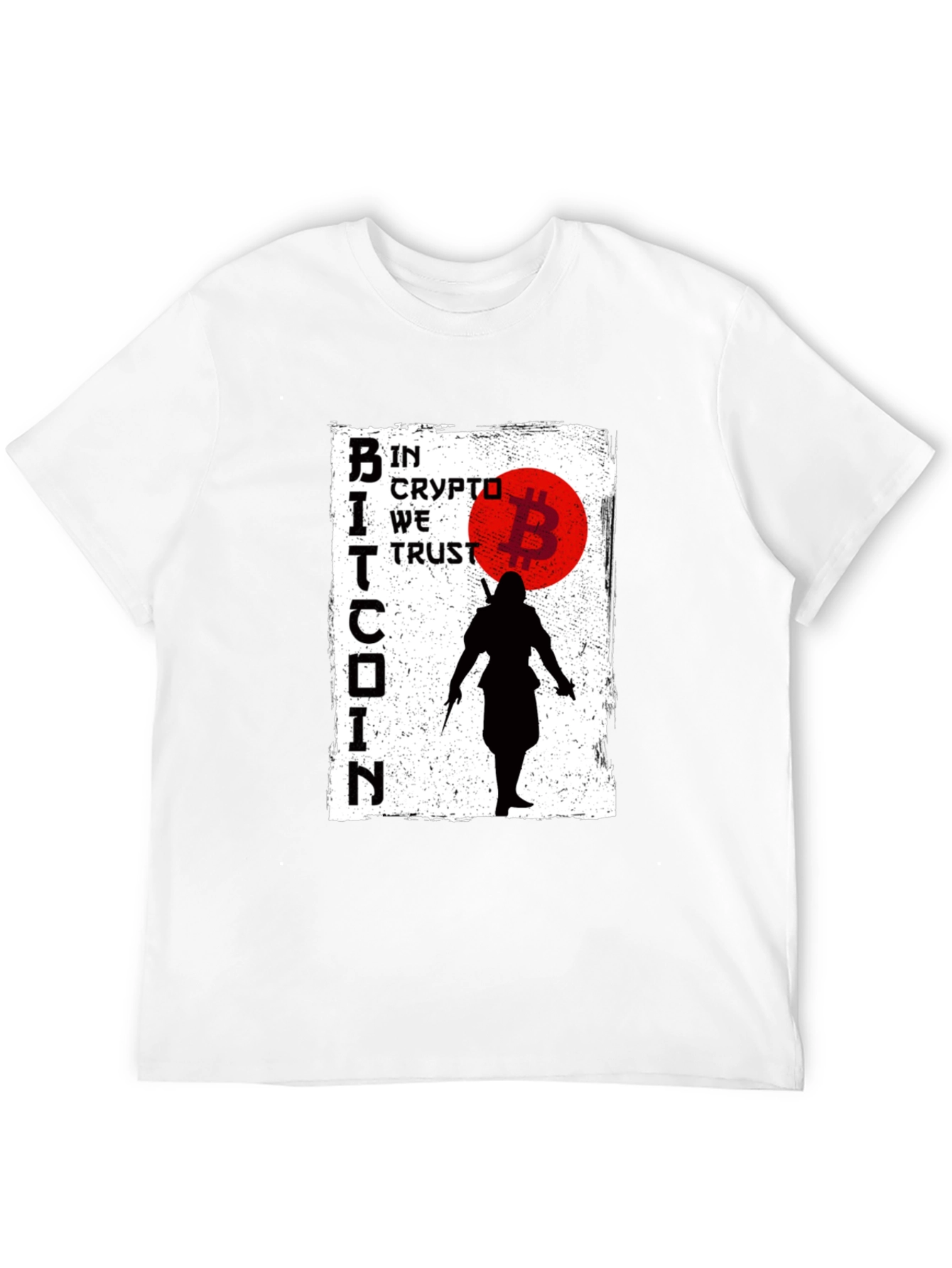 Bitcoin Crypto Samurai T-Shirt - In Crypto We Trust