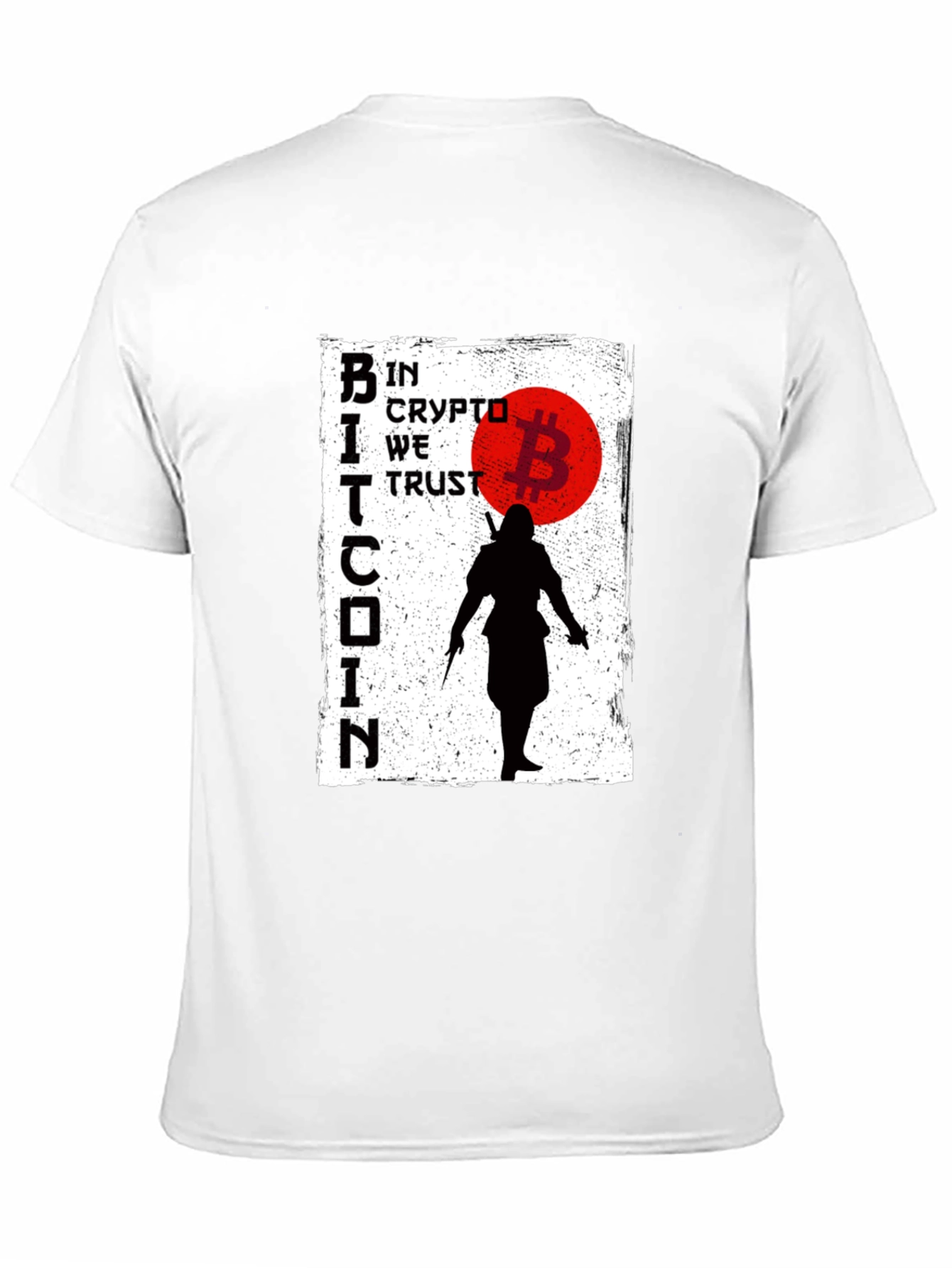 Bitcoin Crypto Samurai T-Shirt - In Crypto We Trust