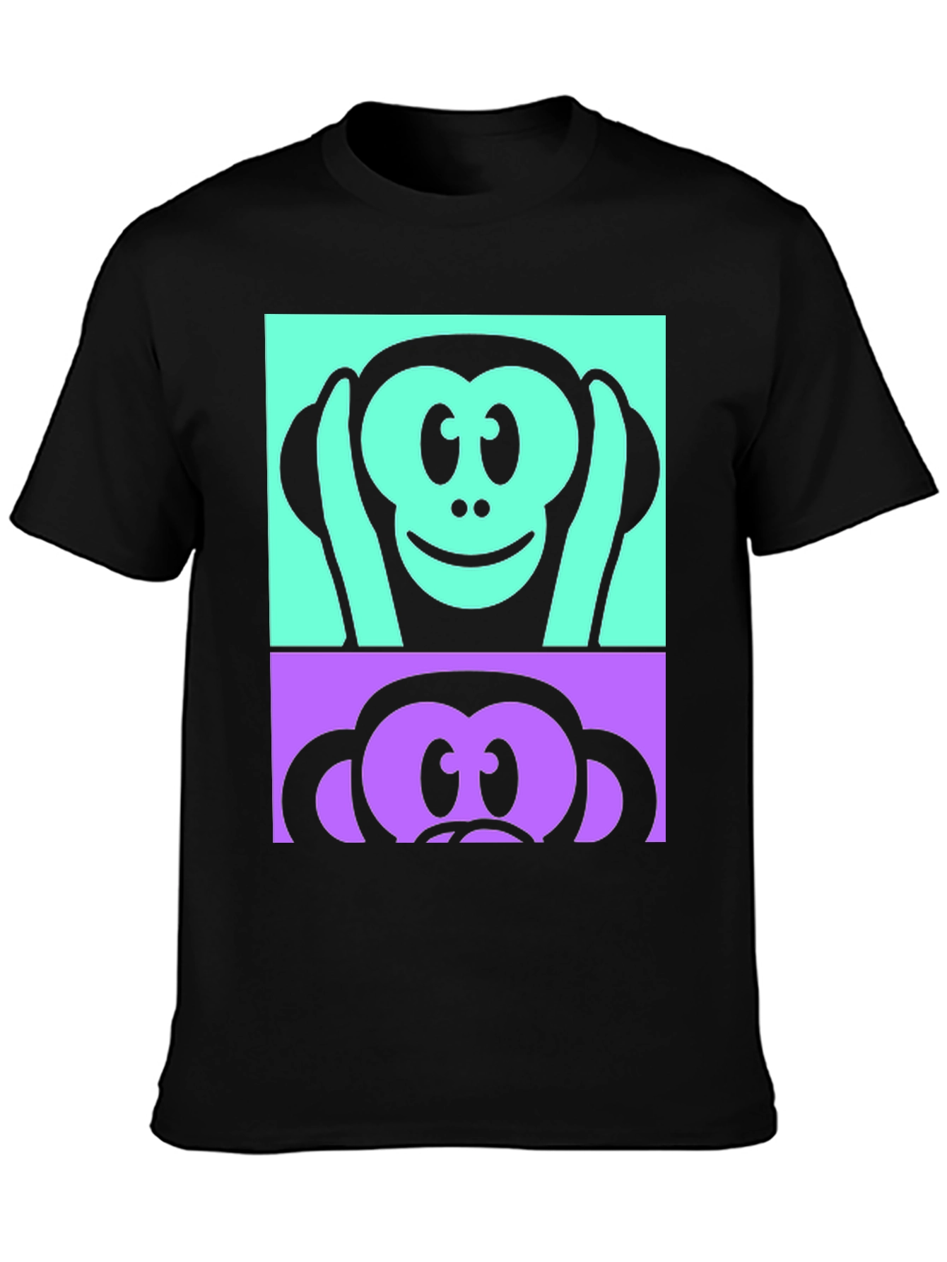 Monkey Hear See No Evil Graphic T-Shirt