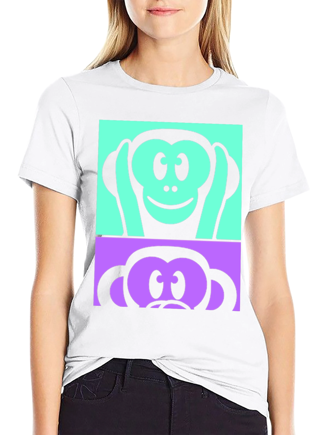 Monkey Hear See No Evil Graphic T-Shirt