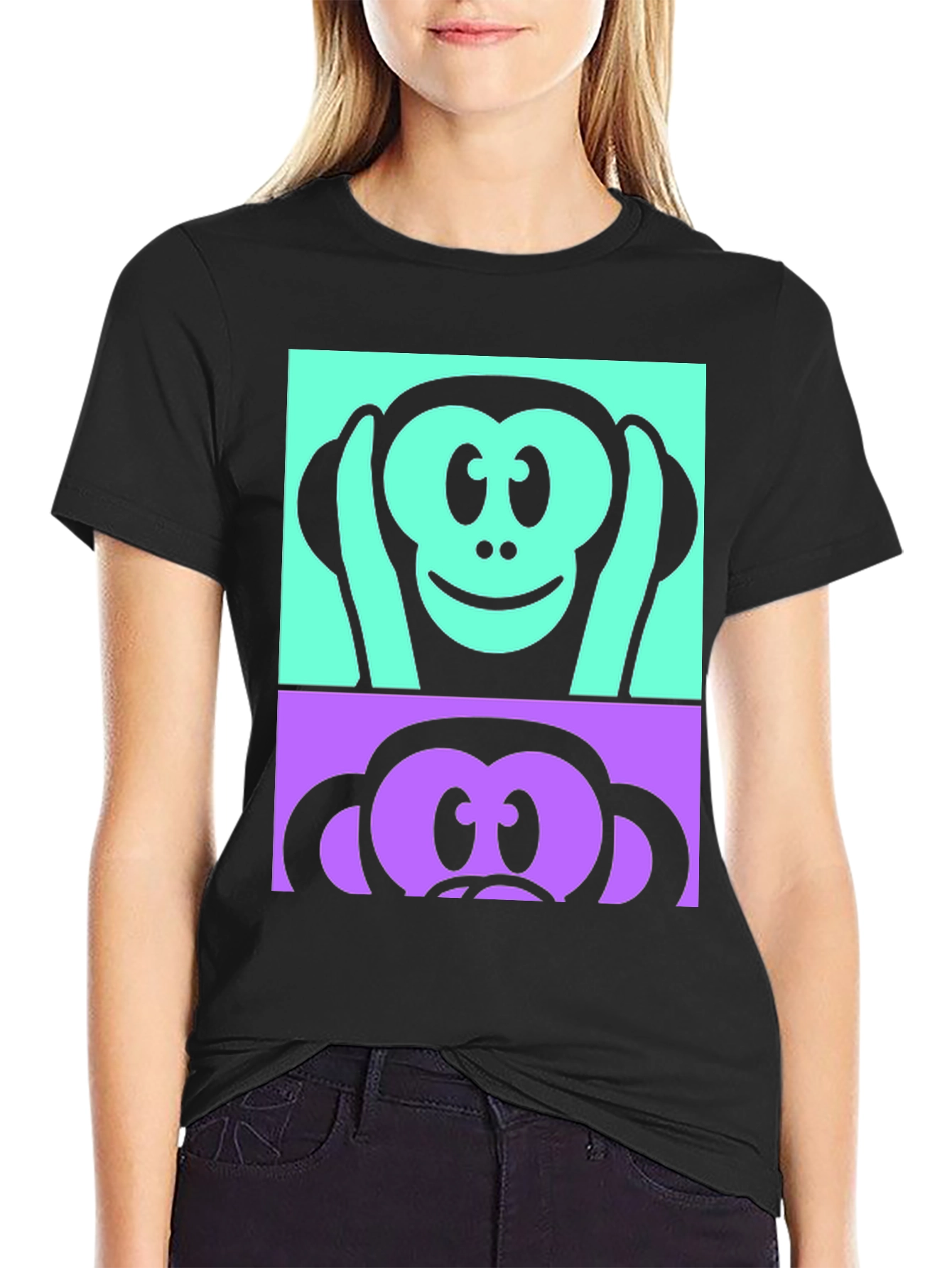 Monkey Hear See No Evil Graphic T-Shirt