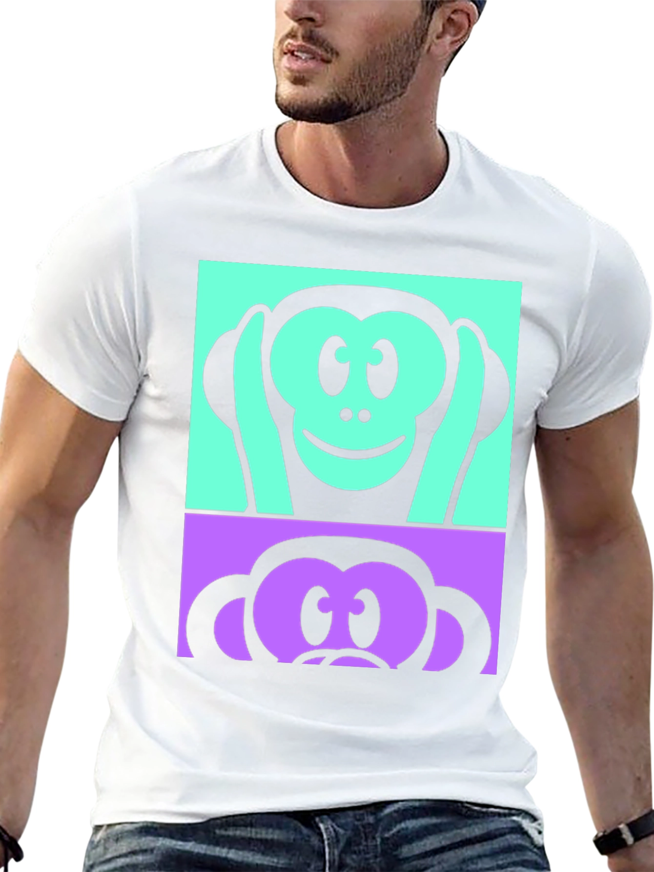 Monkey Hear See No Evil Graphic T-Shirt