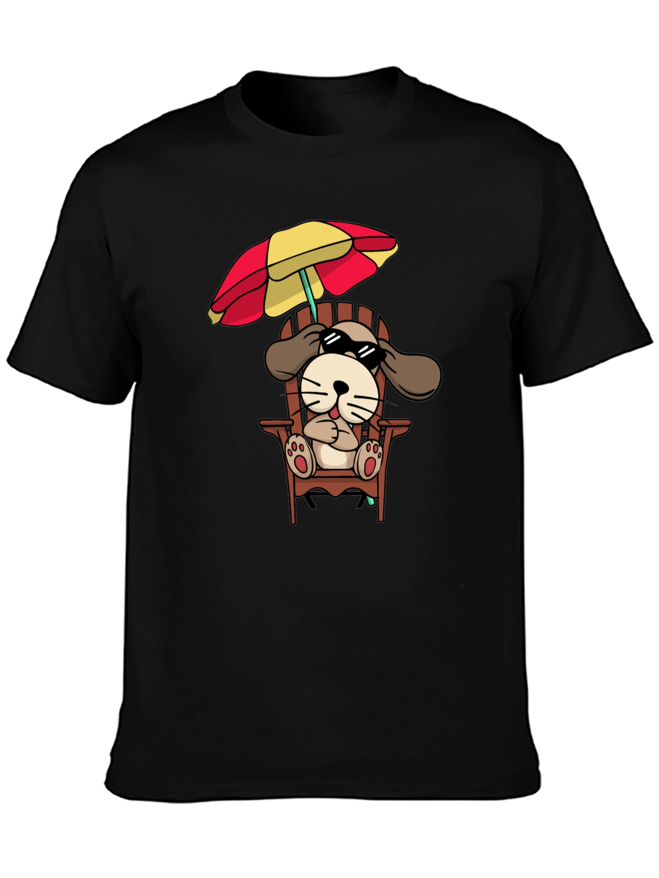 Cool Dog in Chair Graphic T-Shirt