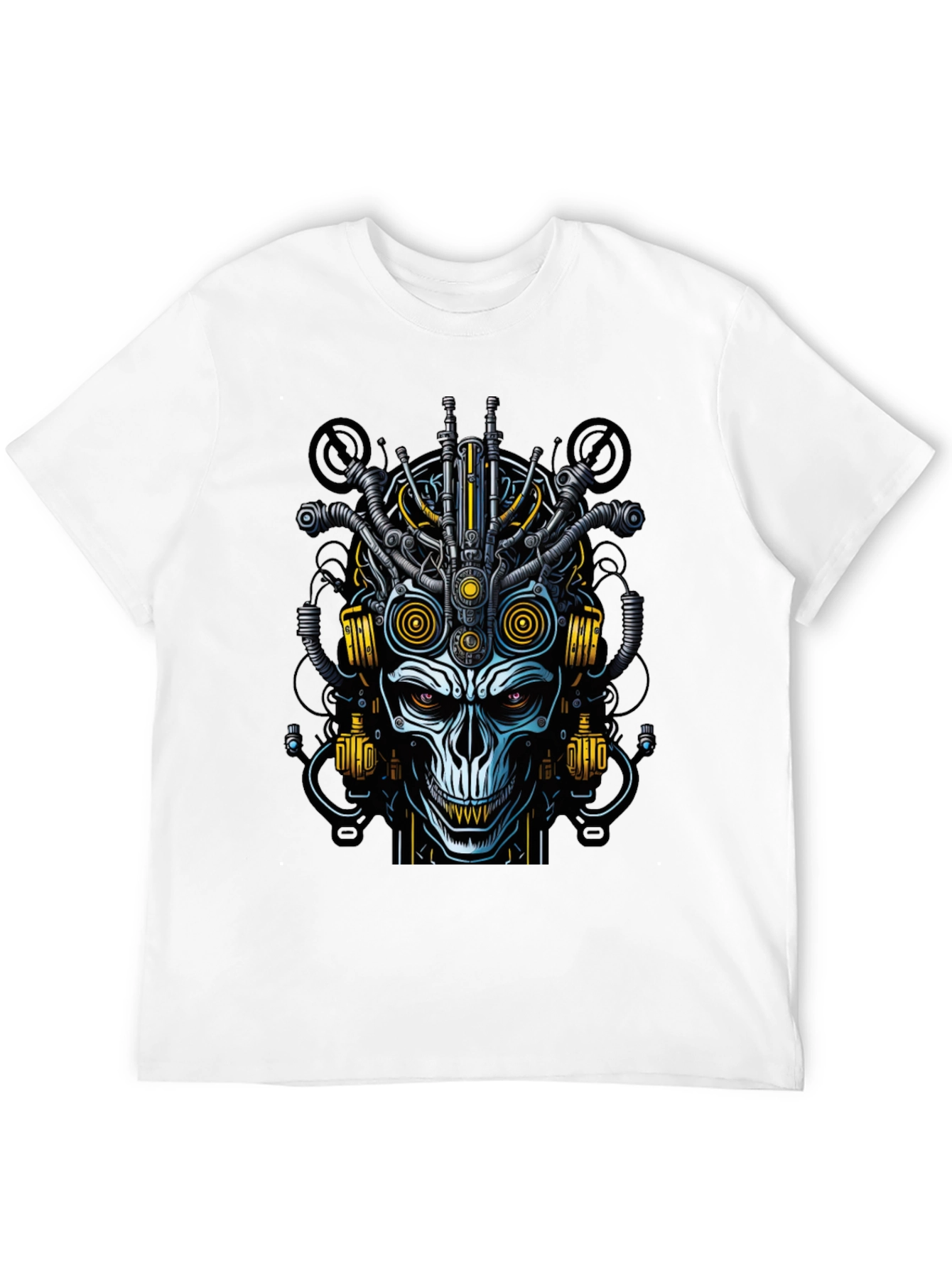 Steampunk Skull Graphic Tee - Mens Black T-Shirt