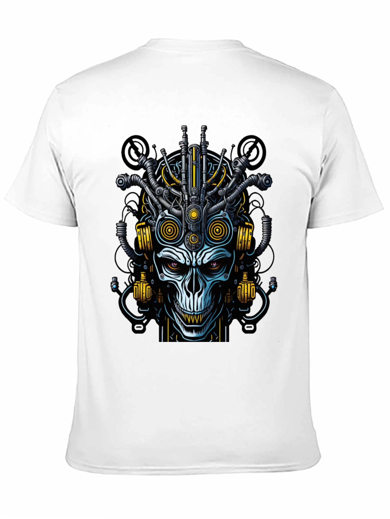 Steampunk Skull Graphic Tee - Mens Black T-Shirt