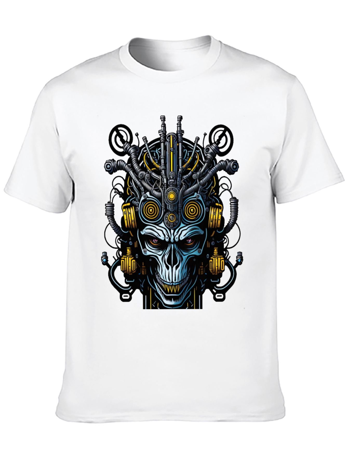 Steampunk Skull Graphic Tee - Mens Black T-Shirt