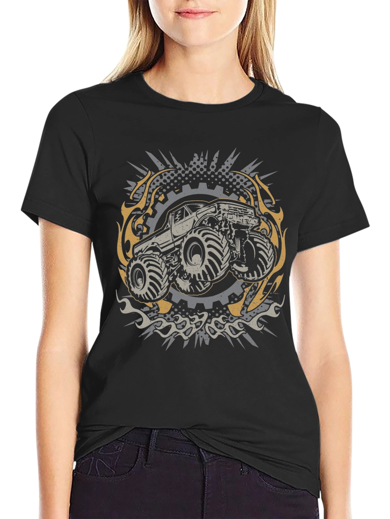 Monster Truck Graphic Tee - Black