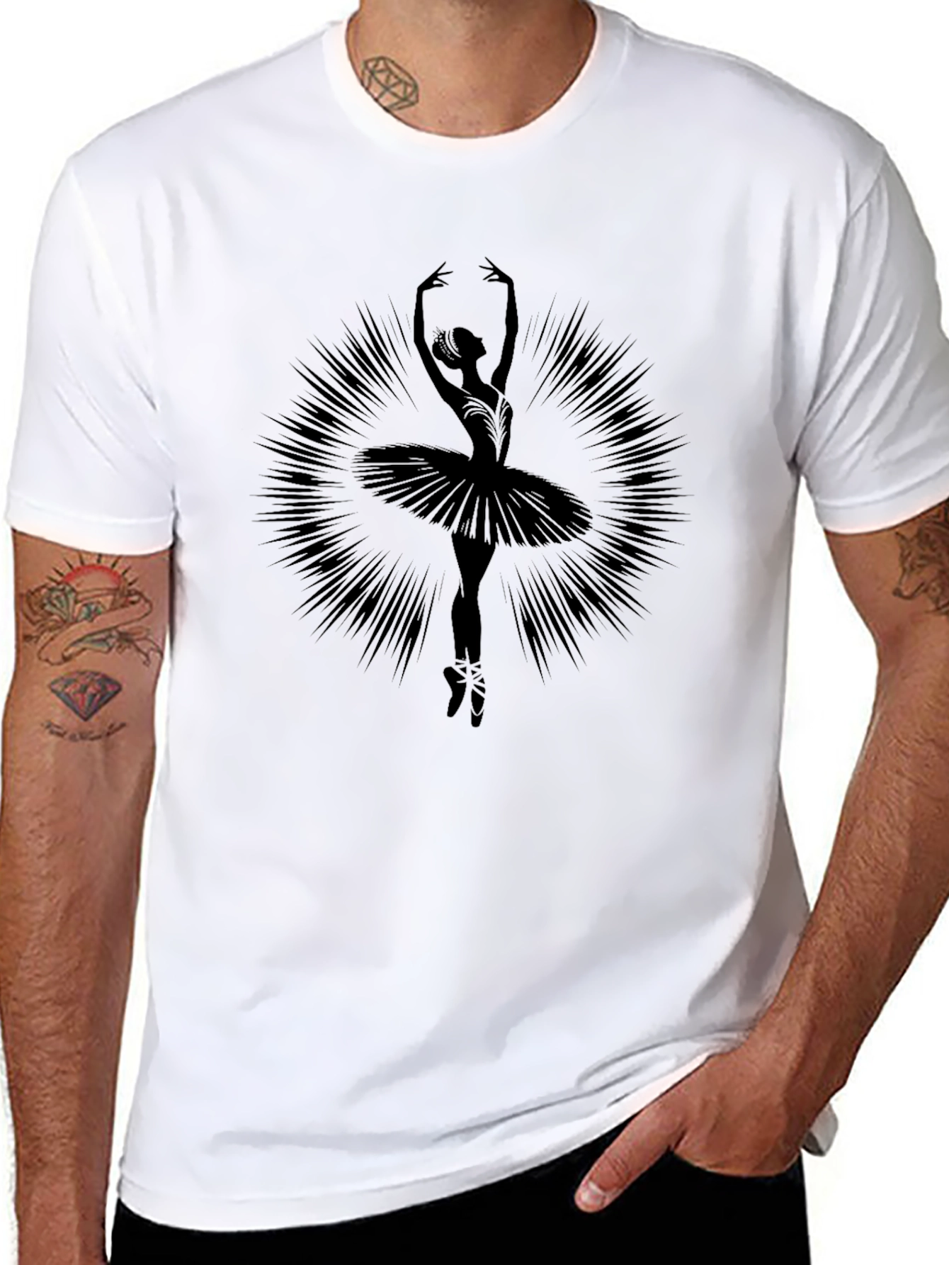 Ballerina Graphic Tee - Stylish Dance Shirt