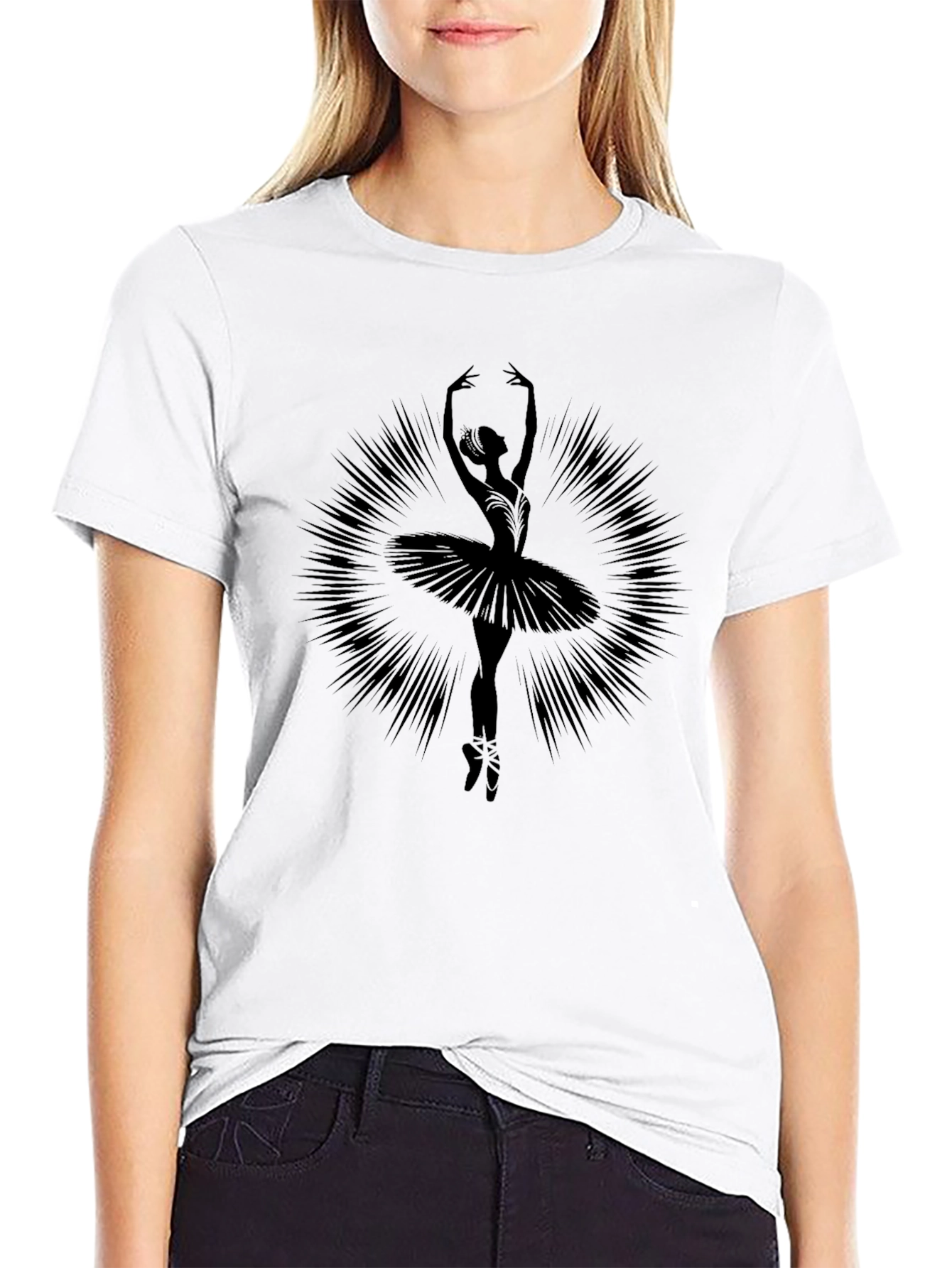 Ballerina Graphic Tee - Stylish Dance Shirt