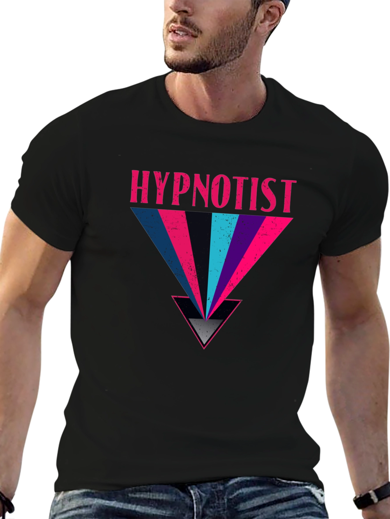 Hypnotist Graphic Print Black T-Shirt