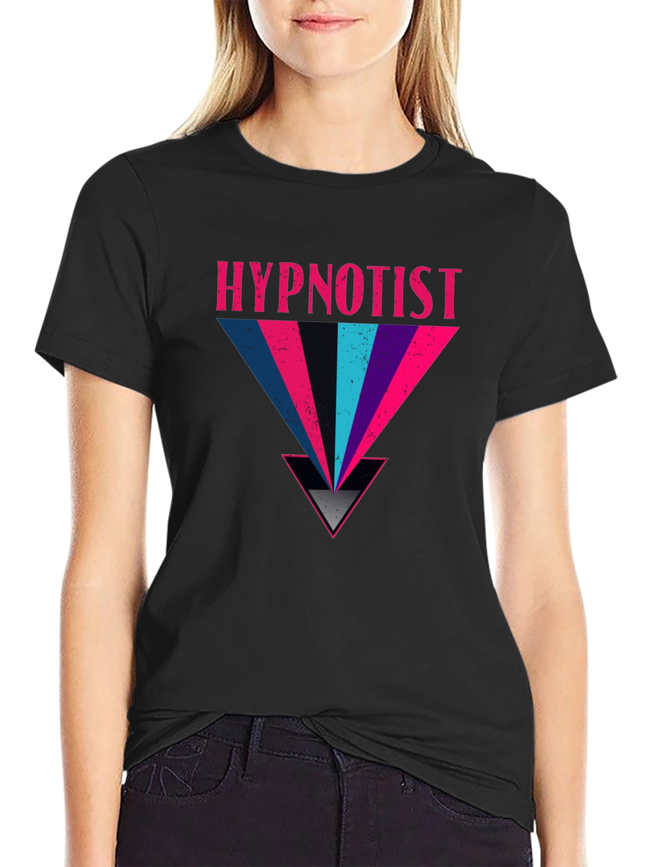 Hypnotist Graphic Print Black T-Shirt