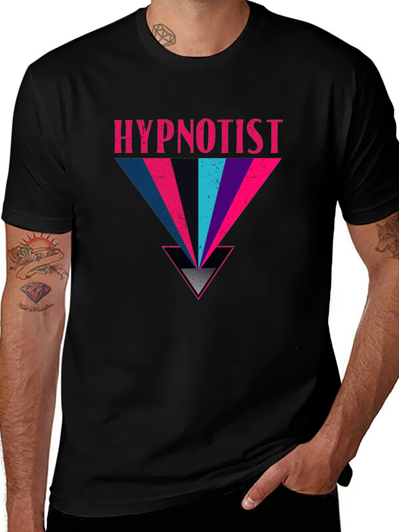 Hypnotist Graphic Print Black T-Shirt