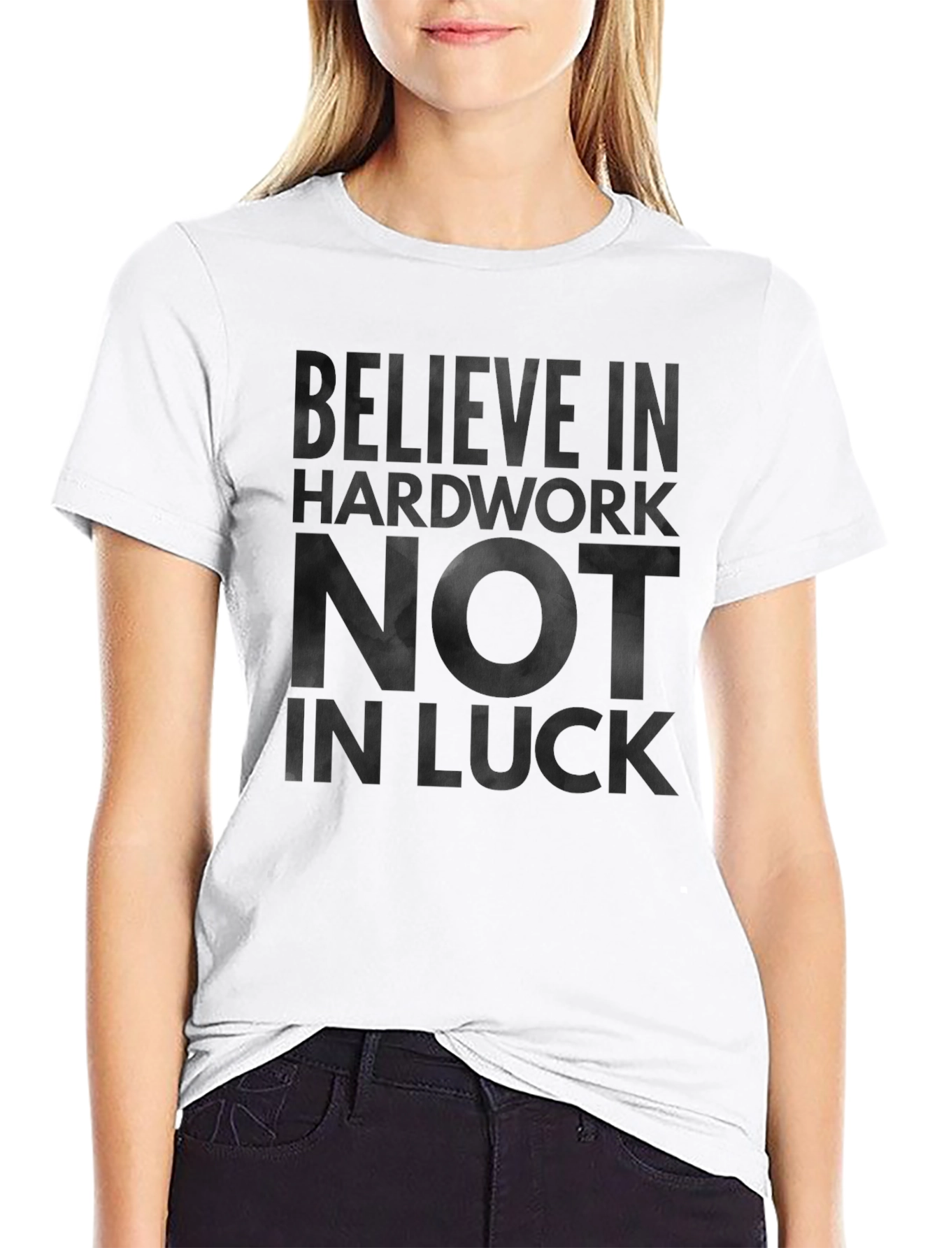 Believe in Hardwork Graphic Tee - Black
