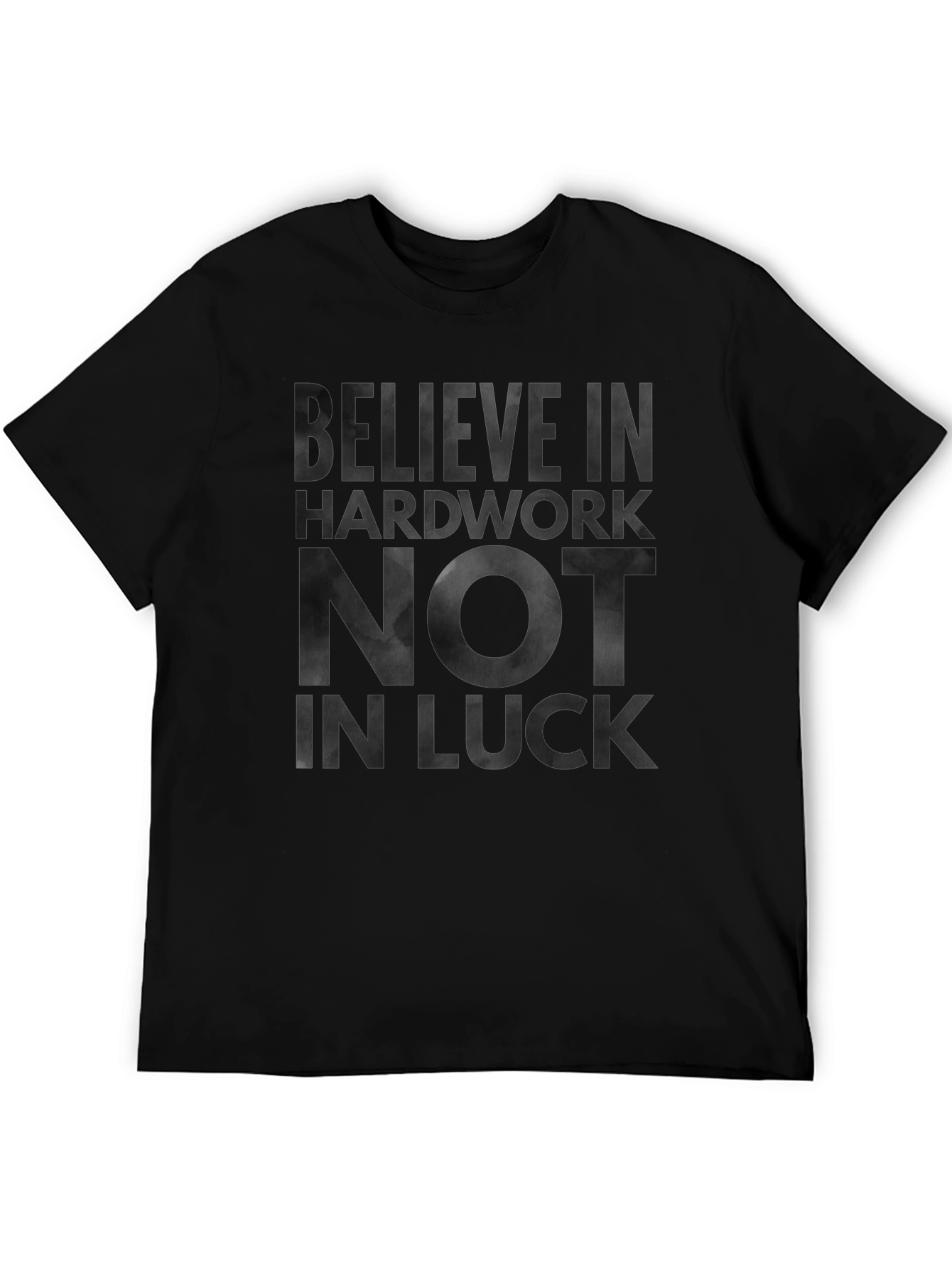 Believe in Hardwork Graphic Tee - Black