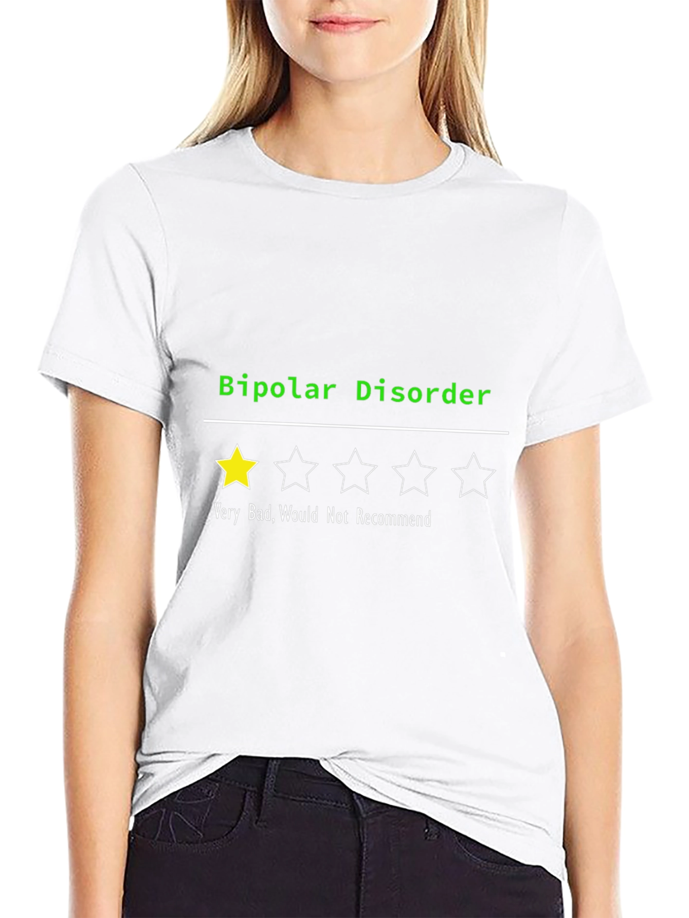 Bipolar Disorder 1-Star T-Shirt: Funny Mental Health Tee