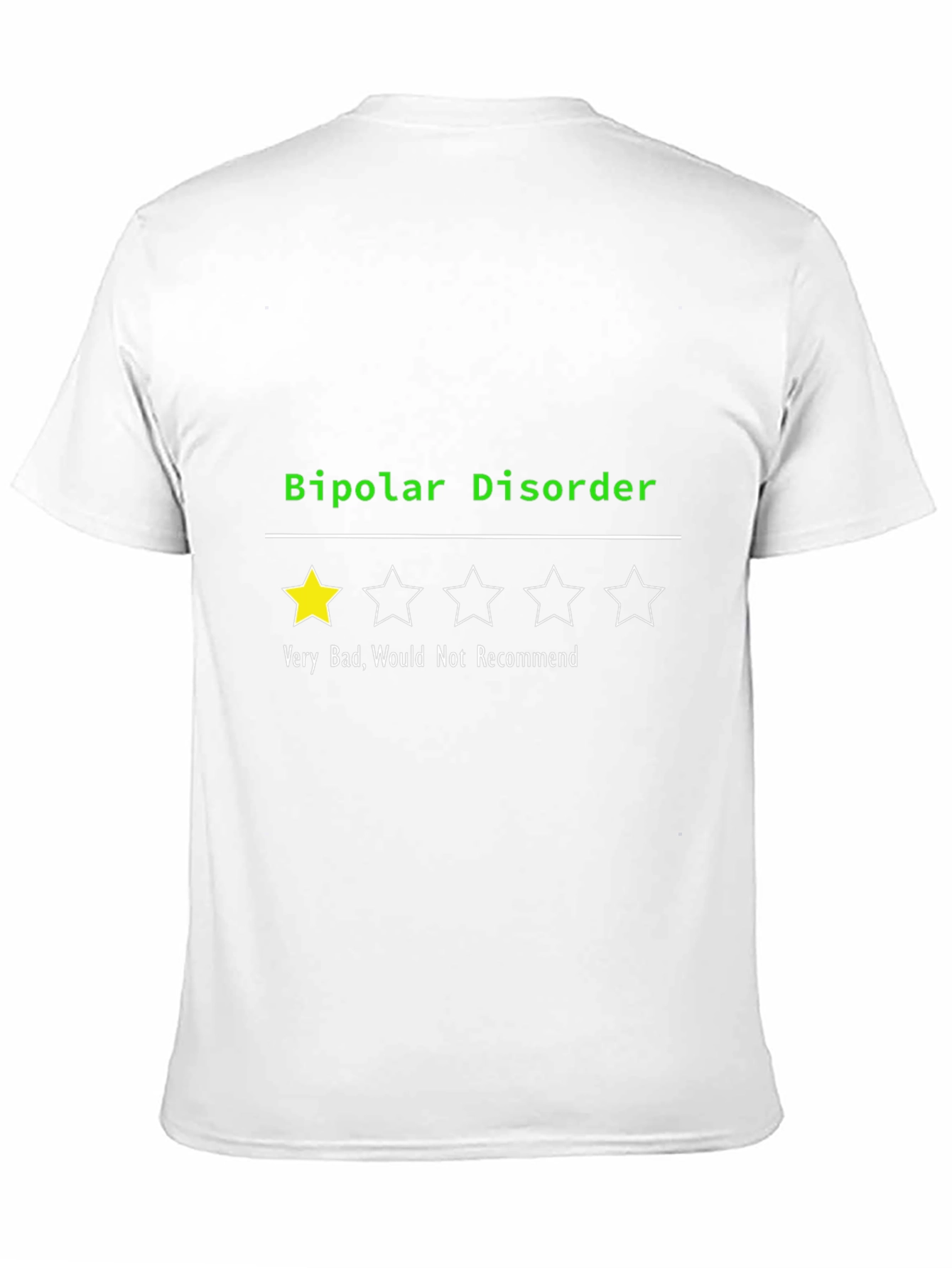 Bipolar Disorder 1-Star T-Shirt: Funny Mental Health Tee