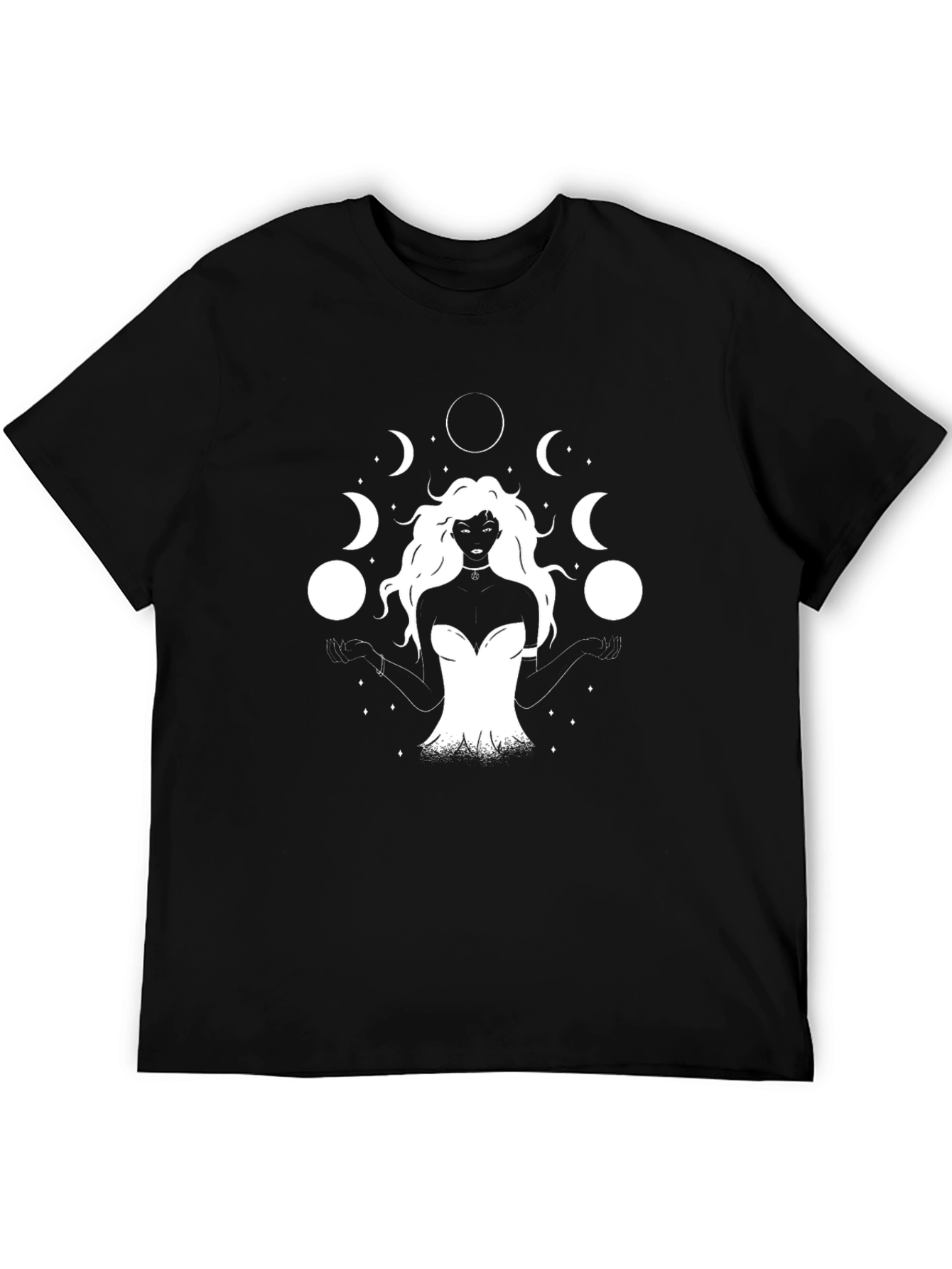 Moon Goddess Graphic T-Shirt - Black