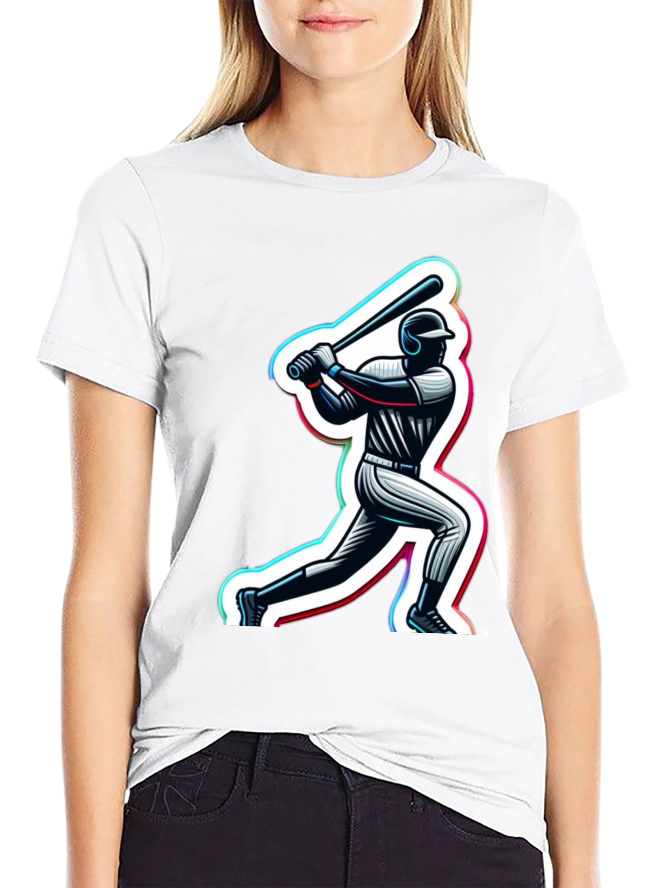 Baseball Player Graphic Tee - Stylish & Unique