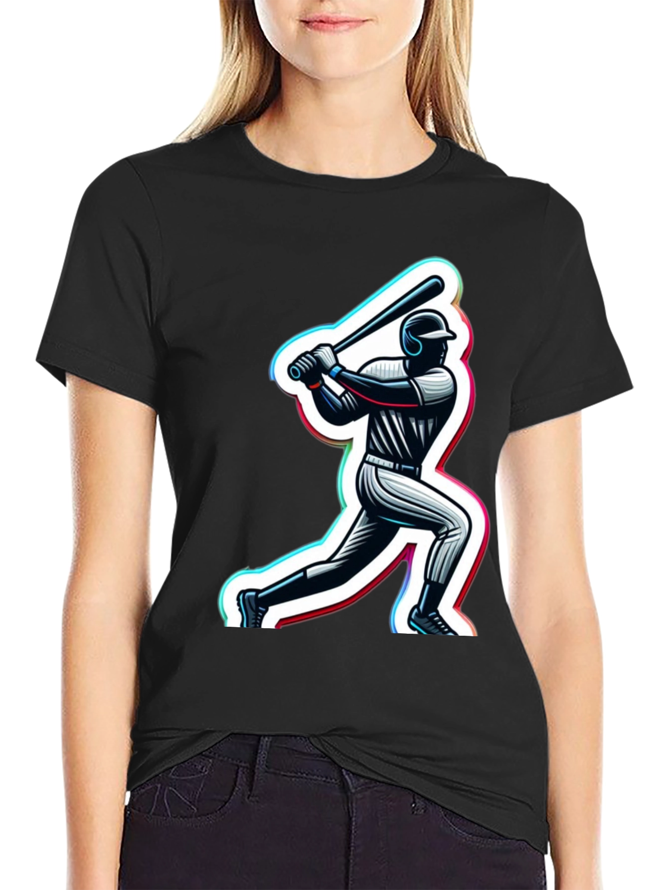 Baseball Player Graphic Tee - Stylish & Unique