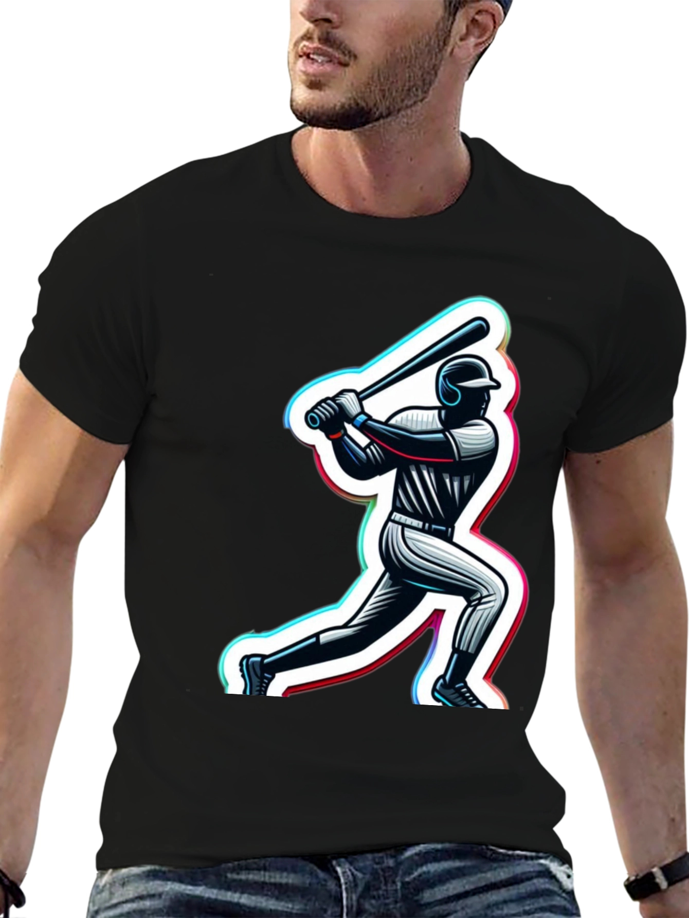 Baseball Player Graphic Tee - Stylish & Unique