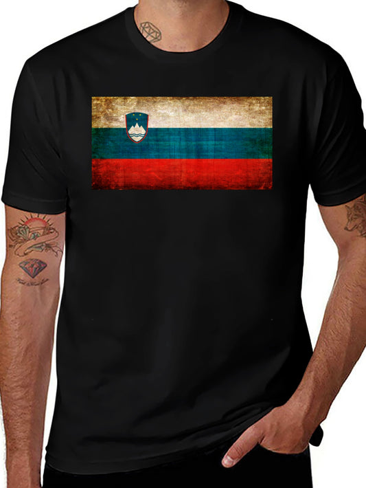 Slovenian Flag T-Shirt - Vintage Style Graphic Tee