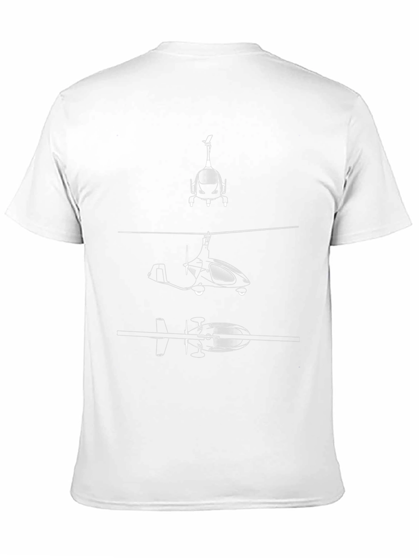 Gyroplane Blueprint Black T-Shirt