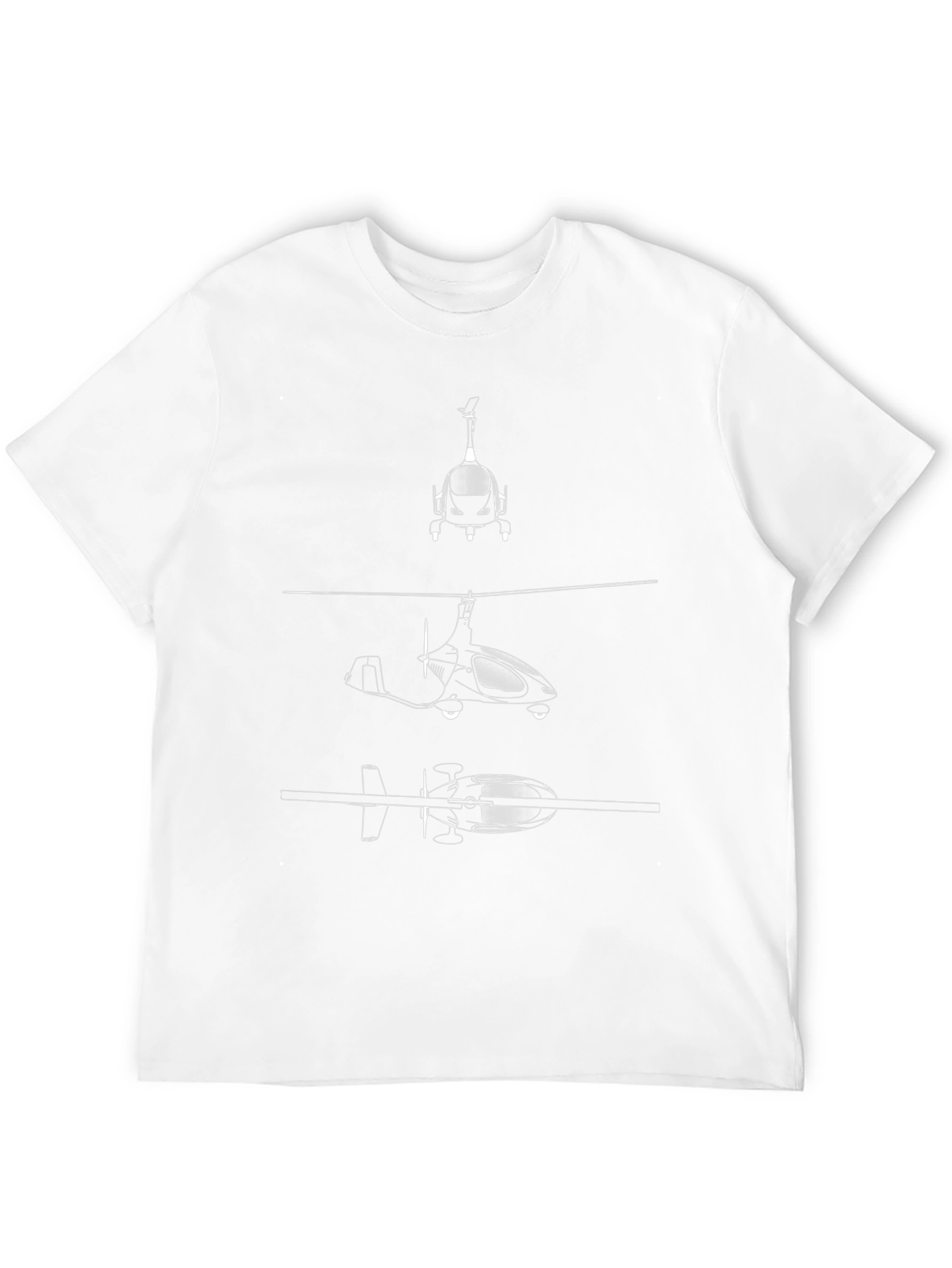 Gyroplane Blueprint Black T-Shirt