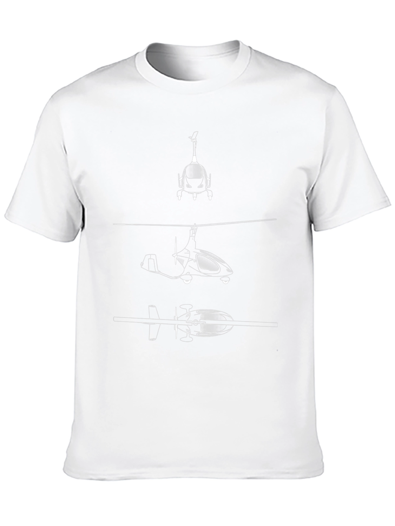 Gyroplane Blueprint Black T-Shirt