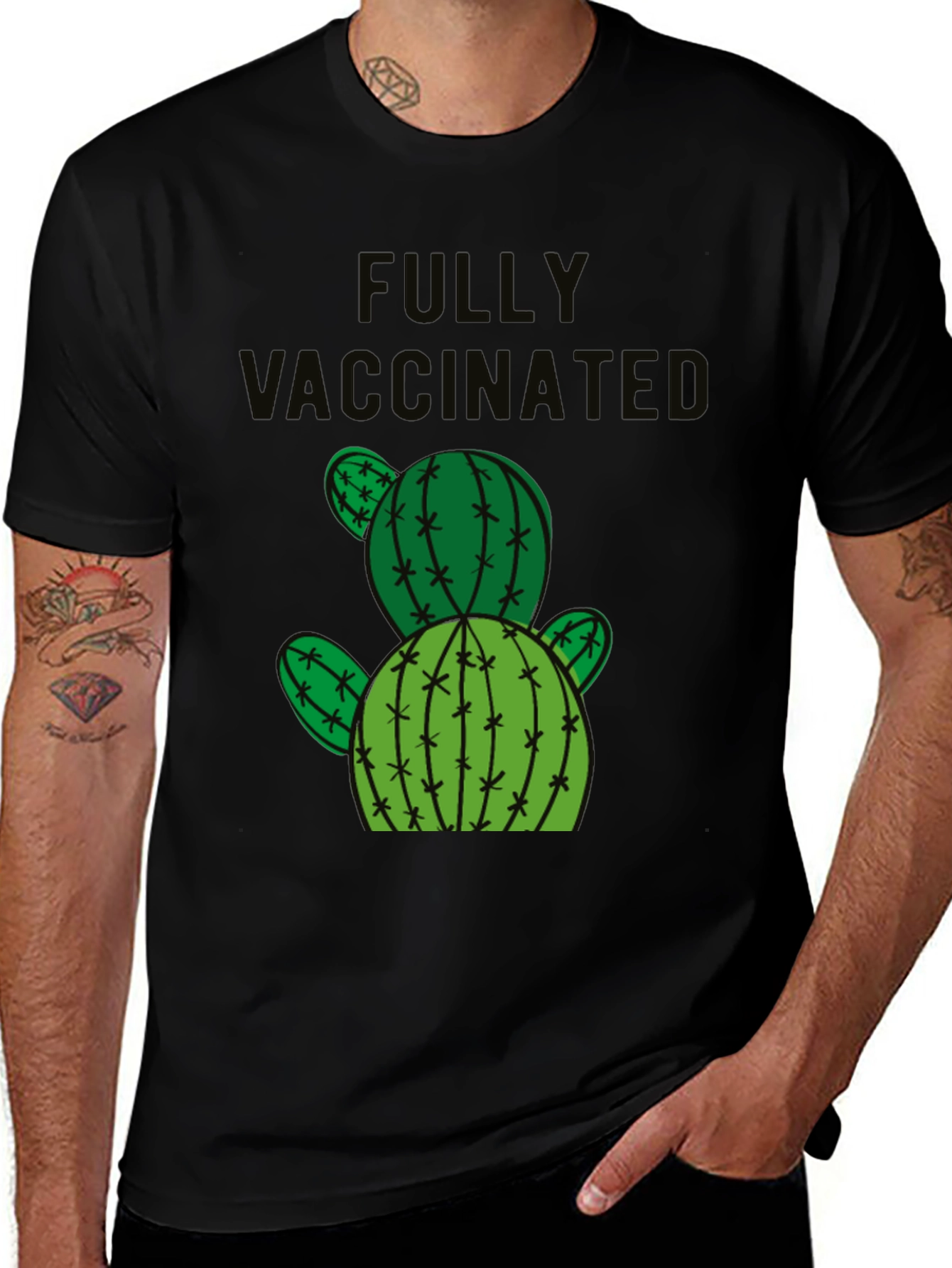 Fully Vaccinated Cactus T-Shirt