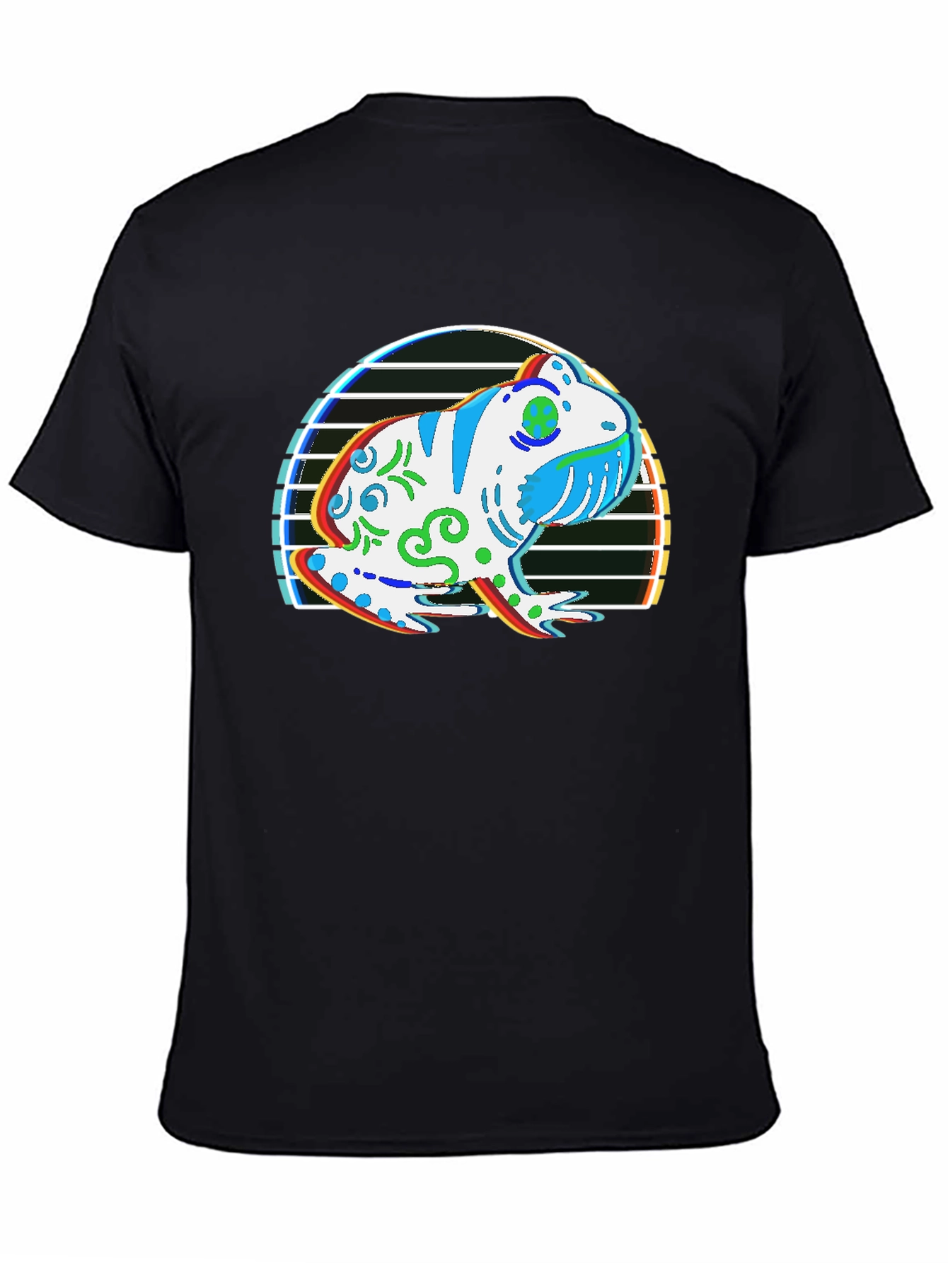 Frog Graphic T-Shirt - Black Cotton Tee