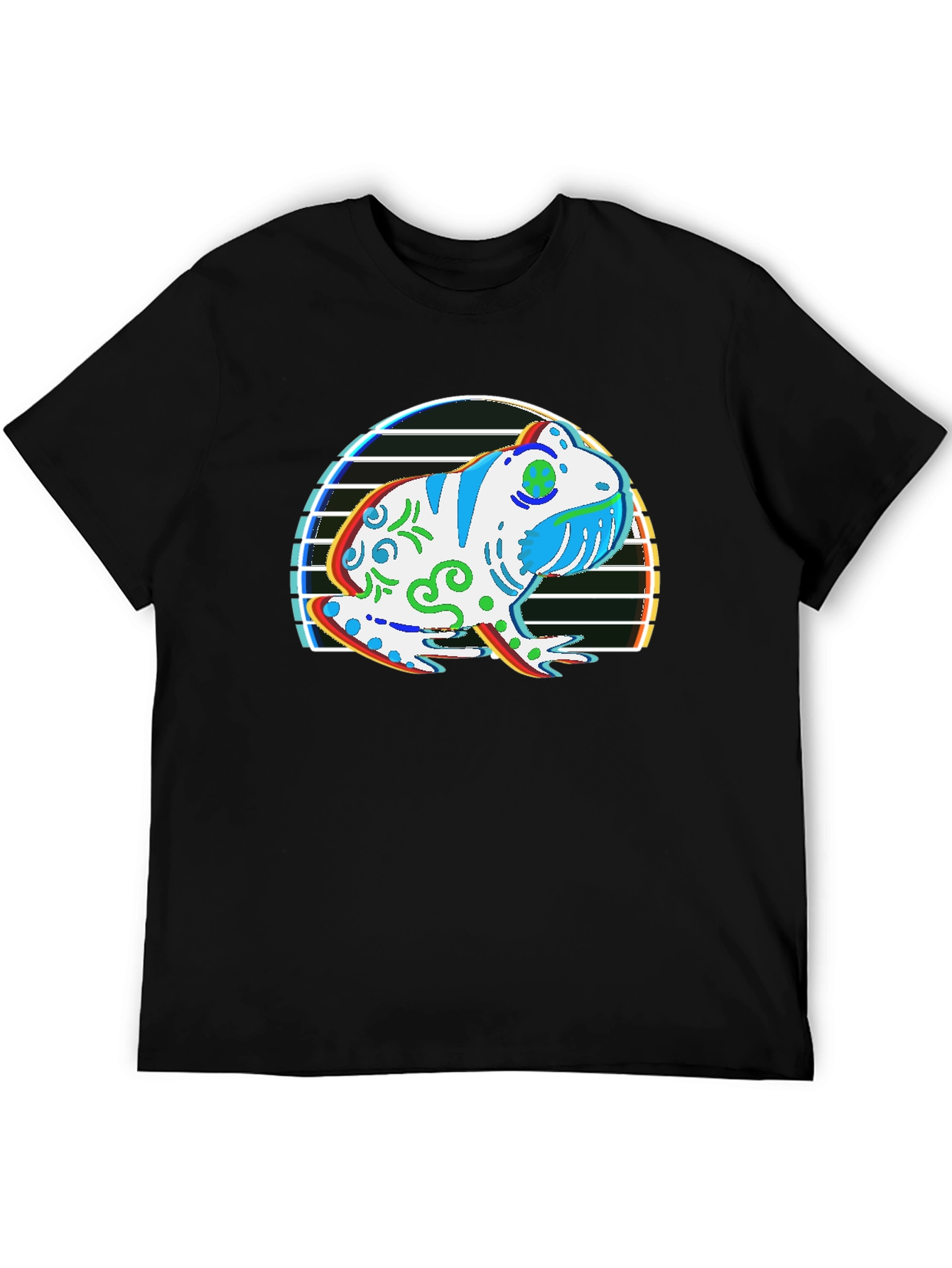 Frog Graphic T-Shirt - Black Cotton Tee