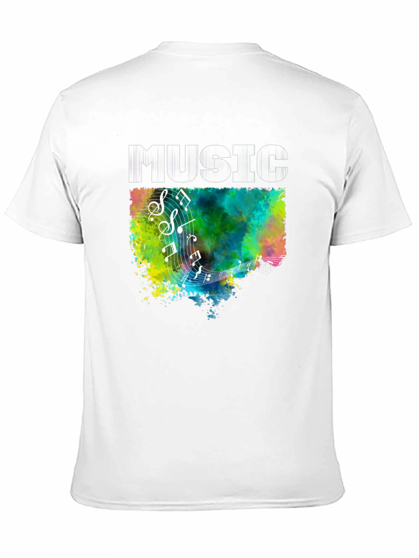 Music Notes Graphic Black T-Shirt