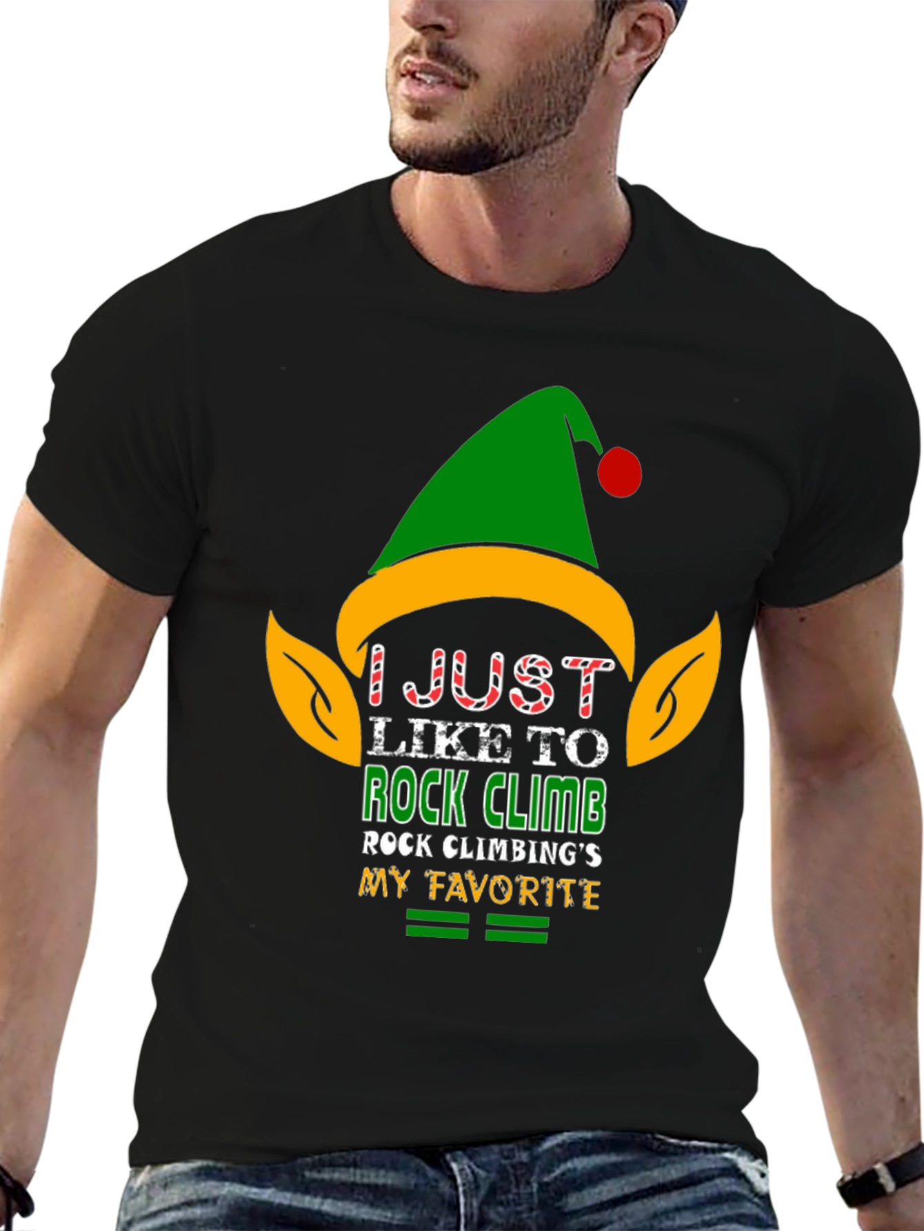 Rock Climbing Elf T-Shirt
