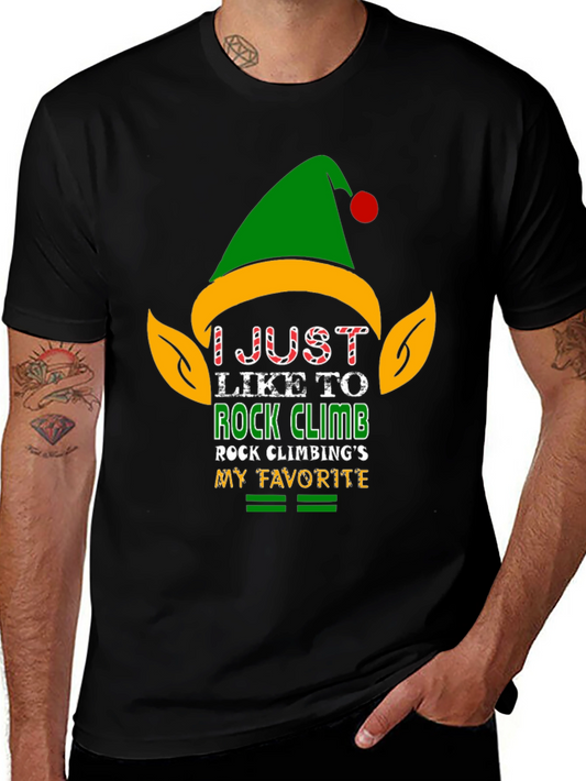 Rock Climbing Elf T-Shirt