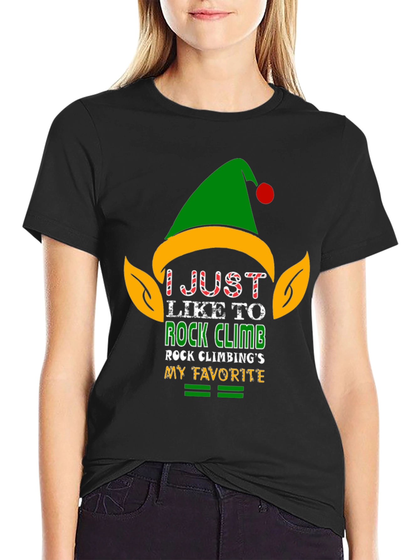 Rock Climbing Elf T-Shirt