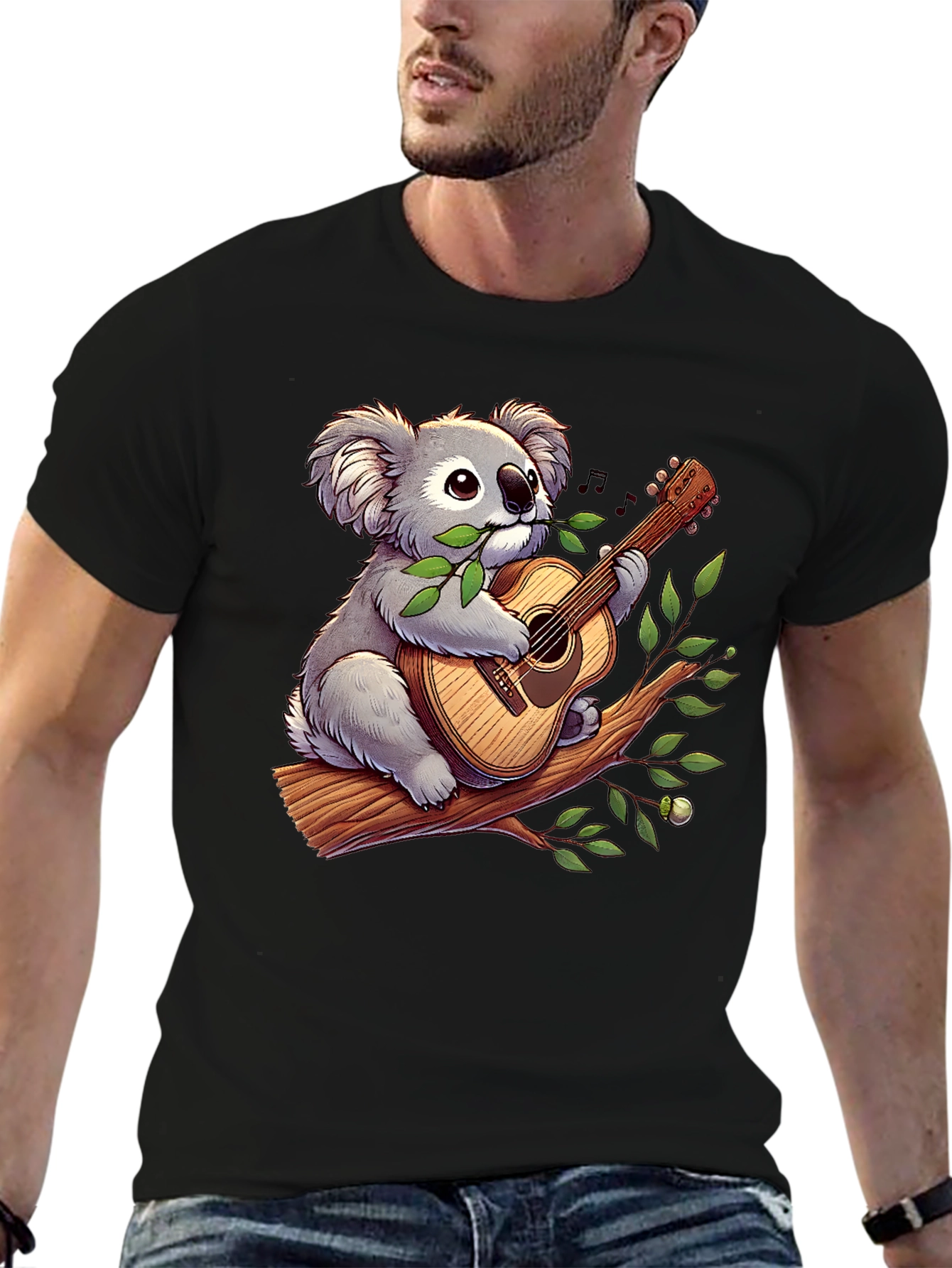 Koala Guitar Player Graphic T-Shirt