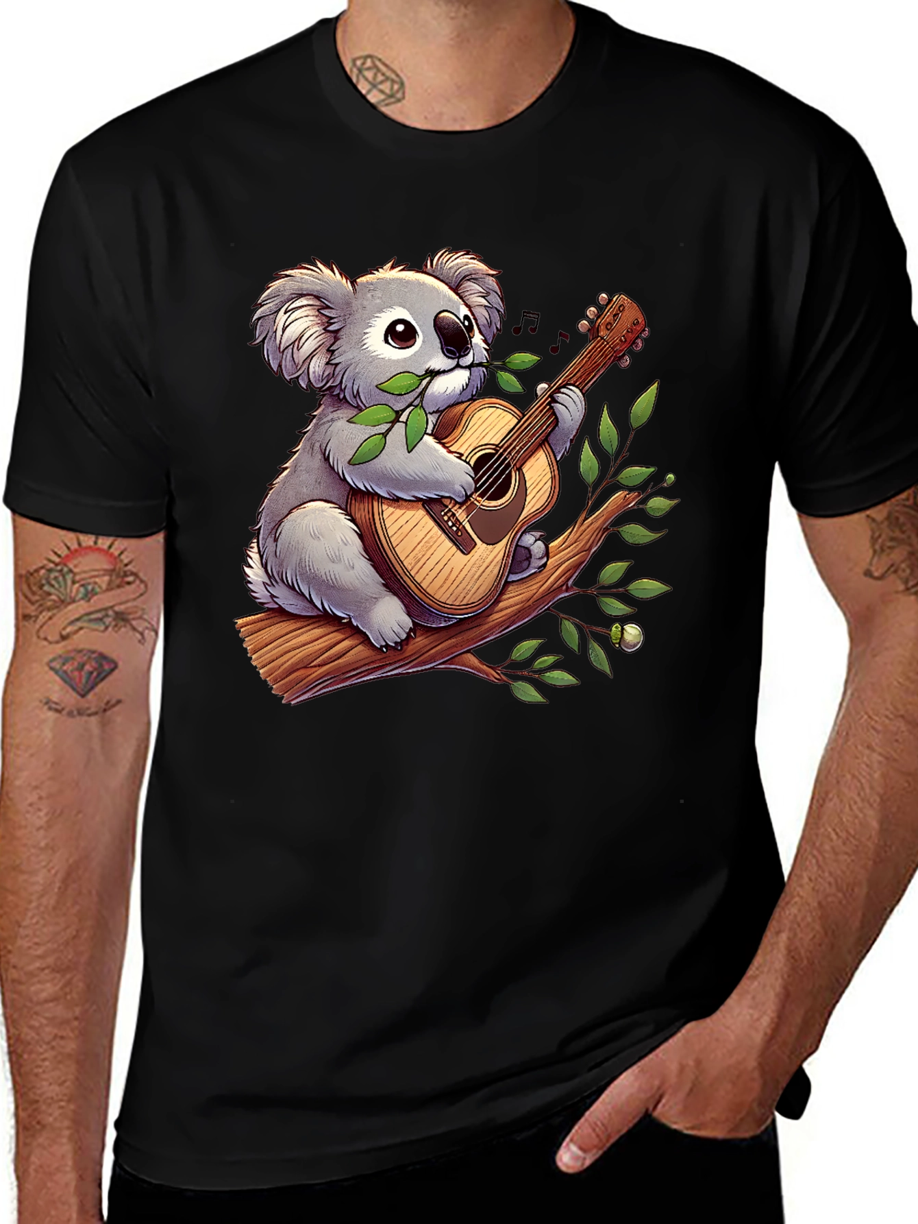 Koala Guitar Player Graphic T-Shirt